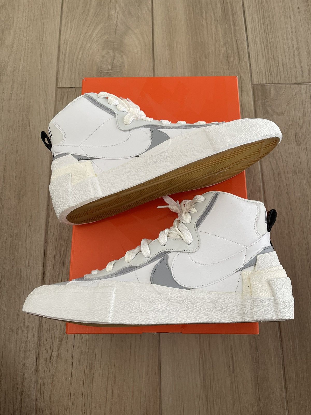 Nike Sacai Nike x Sacai Blazer Mid White Grey Grailed