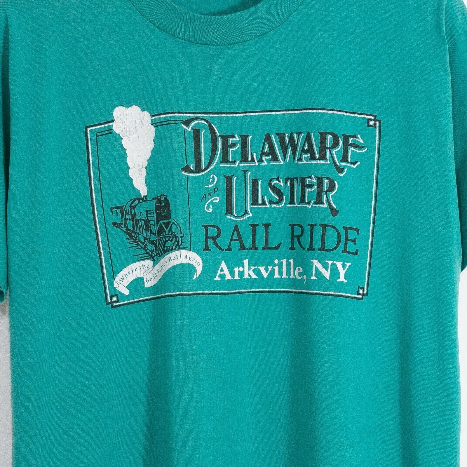 Vintage Vintage 90s Delaware Ulster T Shirt L - New York Rail Ride Size US L / EU 52-54 / 3 - 3 Thumbnail