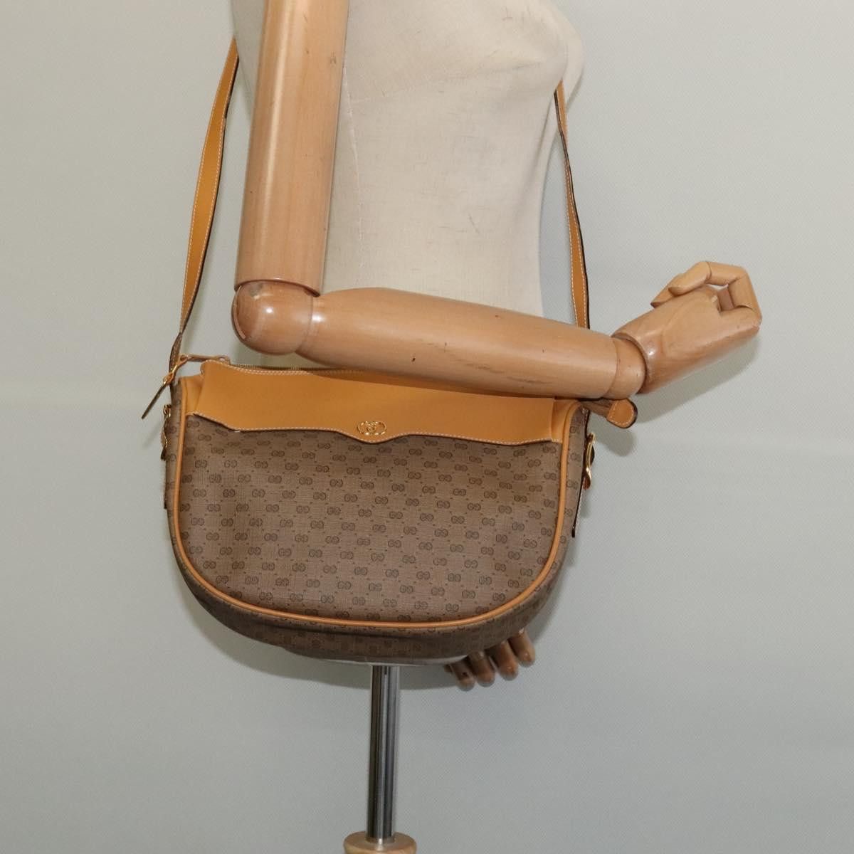 Gucci GUCCI Micro GG Supreme Shoulder Bag Pvc Beige Gold 001 115 Size ONE SIZE - 20 Thumbnail