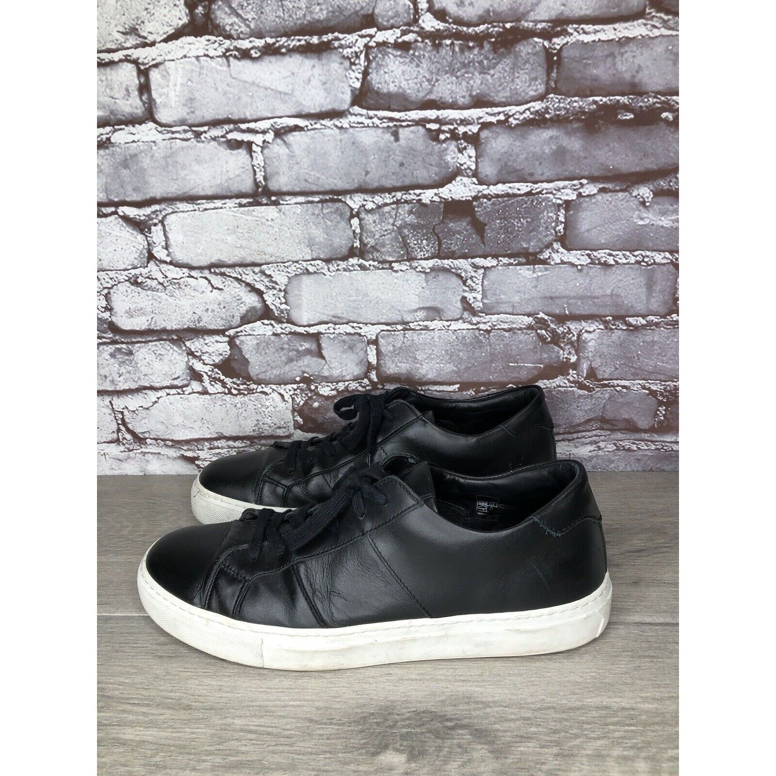 Greats Greats Brooklyn Black Leather Causal Lace Sneakers Shoes Men Size US 9.5 / EU 42-43 - 18 Thumbnail