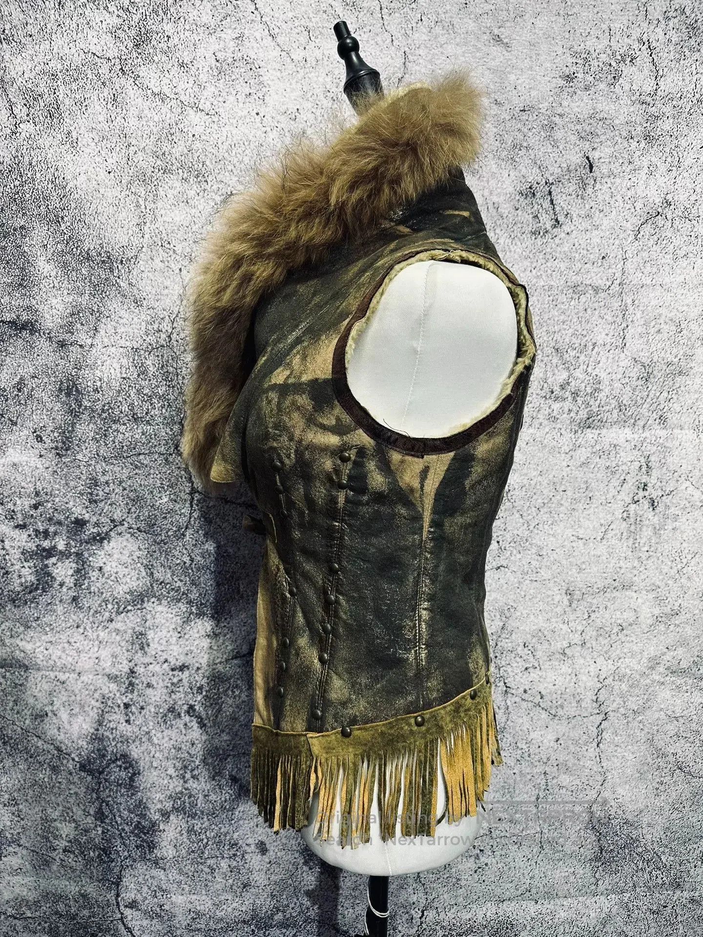If Six Was Nine Bohemian Vintage Rock Vest. Size M / US 6-8 / IT 42-44 - 5 Thumbnail