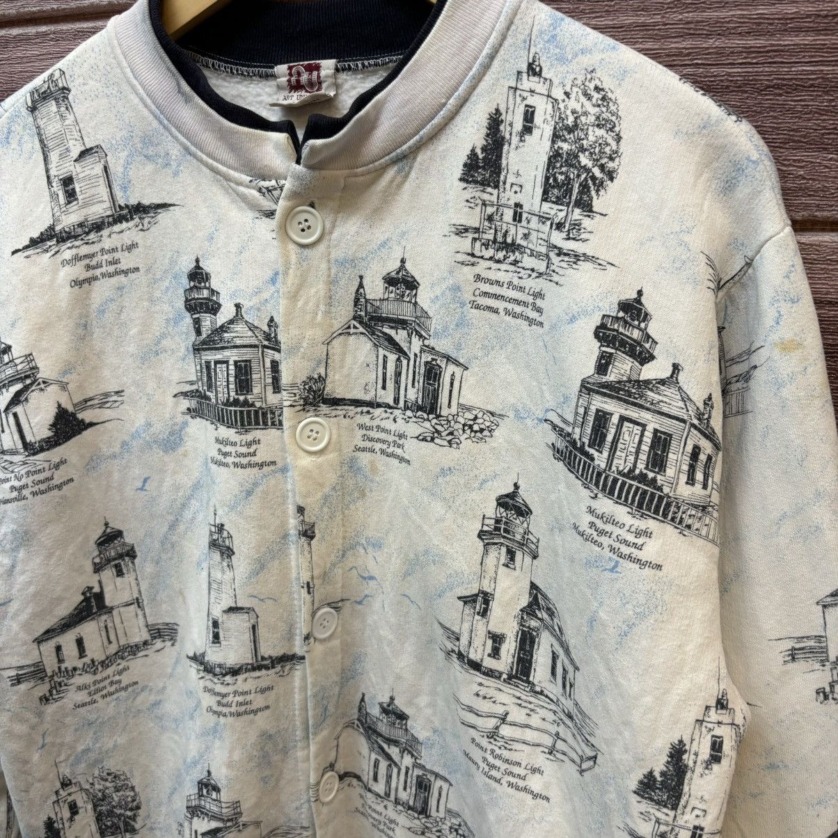 Vintage Vintage Washington State Lighthouses All Over Print Sweater Size US XL / EU 56 / 4 - 2 Thumbnail