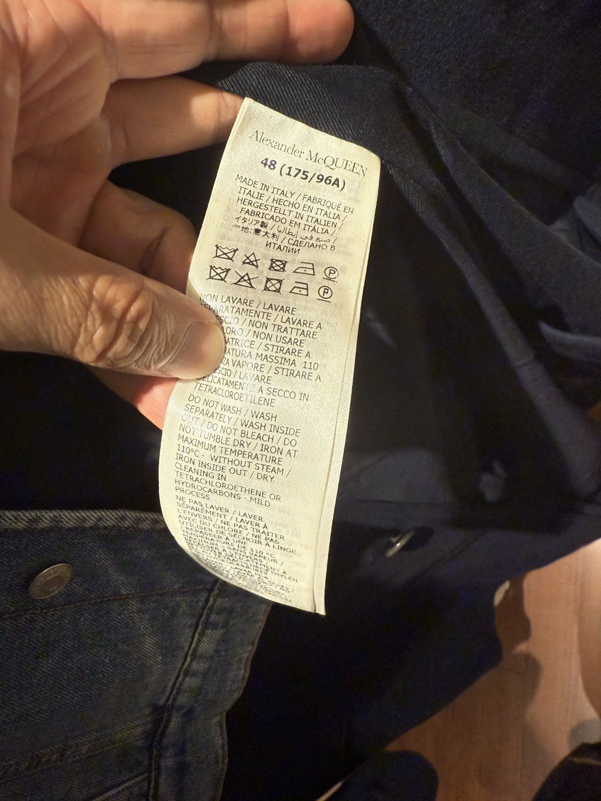 Alexander McQueen Hybrid Overcoat in Navy/blue Washed denim size48 Size US M / EU 48-50 / 2 - 9 Thumbnail