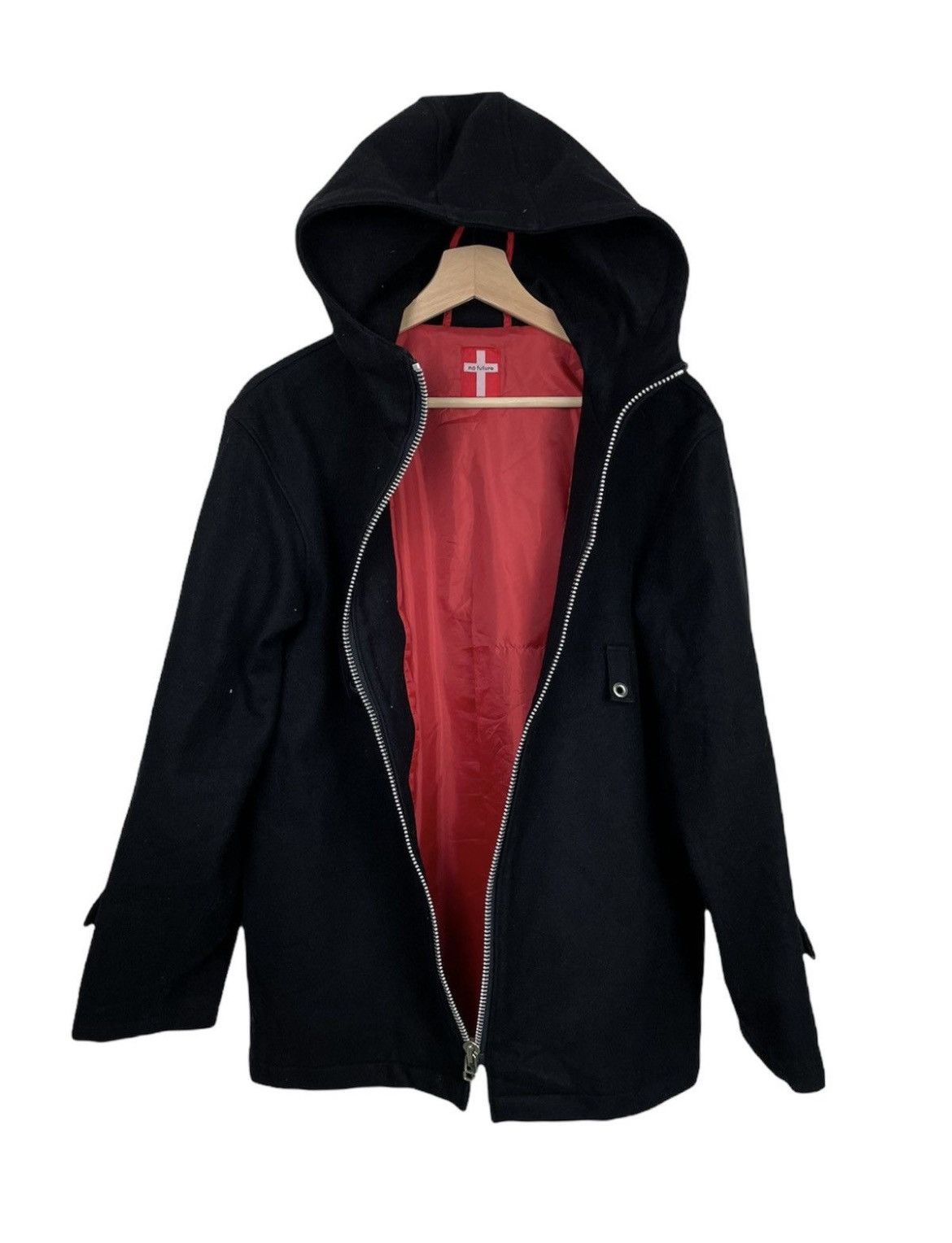 Japanese Brand NO FUTURE Japan Wool Zip Hoodie – Avant-Garde | Rare Archive Size US M / EU 48-50 / 2 - 1 Thumbnail