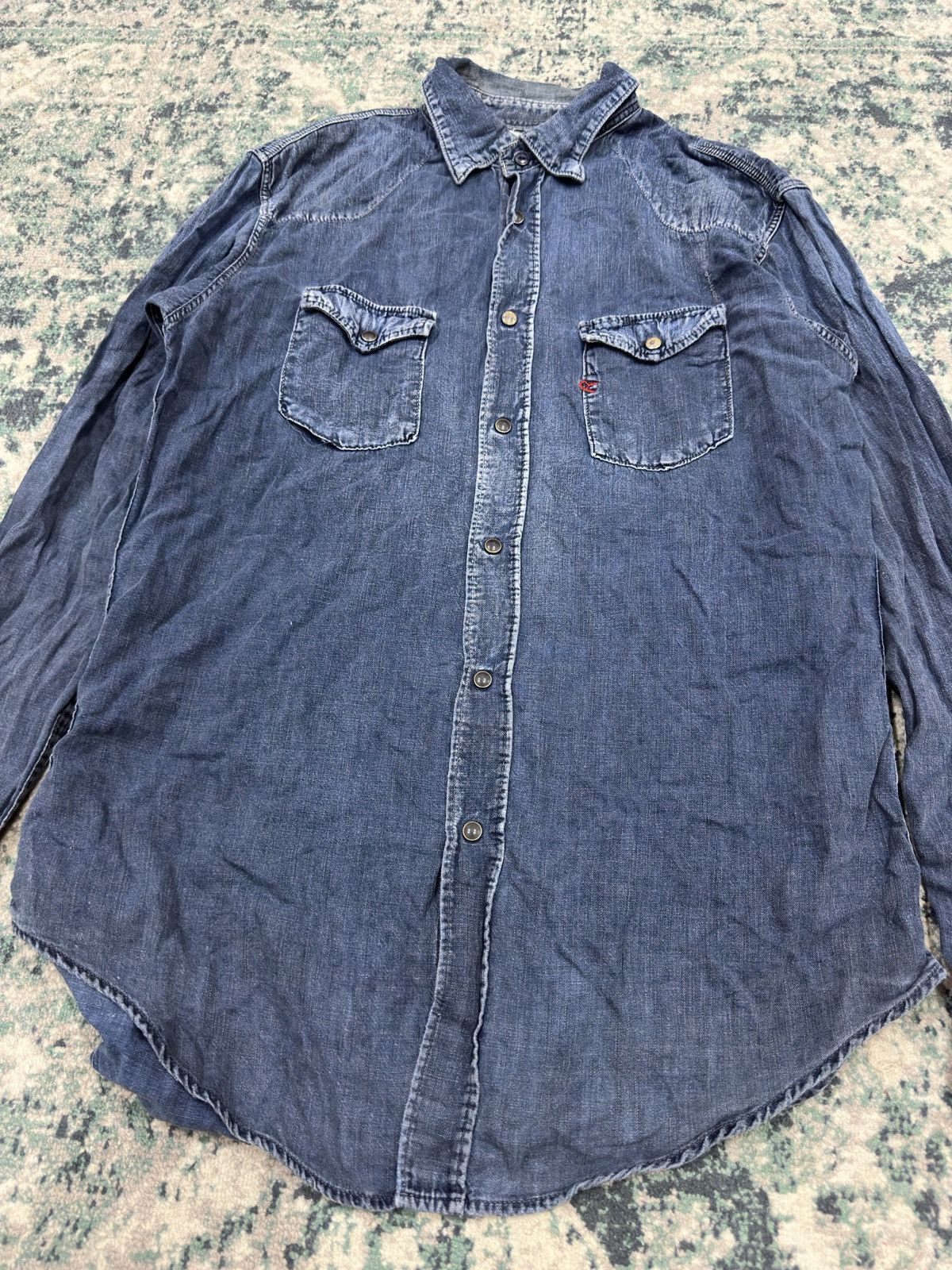 45rpm 45rpm Japan Western Denim Wash Button Up Shirt Size US M / EU 48-50 / 2 - 3 Thumbnail