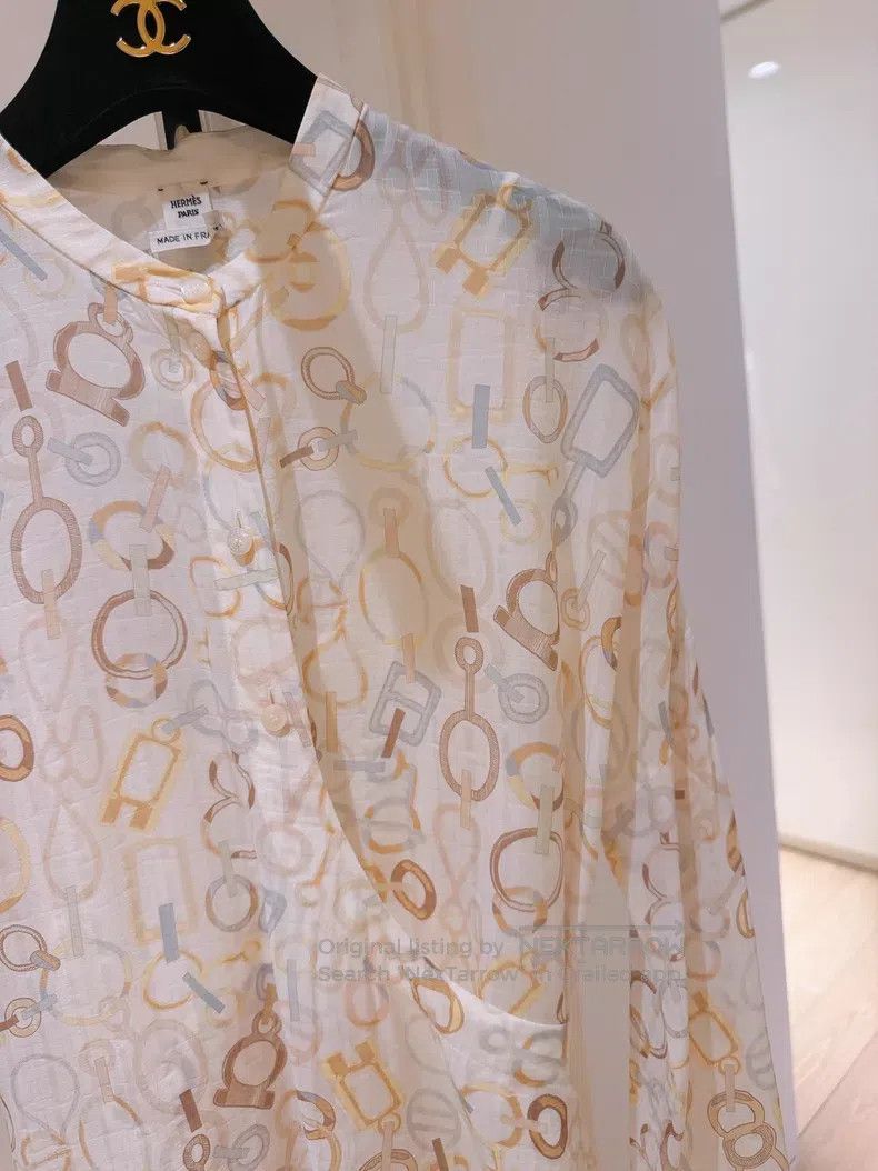 Hermes Hermes Silk Printed Wrap Dress Size XS / US 0-2 / IT 36-38 - 3 Thumbnail