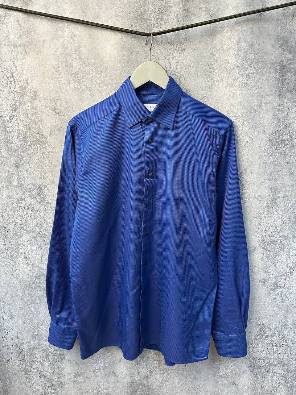 Eton ETON Contemporary Striped Gradient Blue Button Up Shirt Size US M / EU 48-50 / 2 - 2 Thumbnail