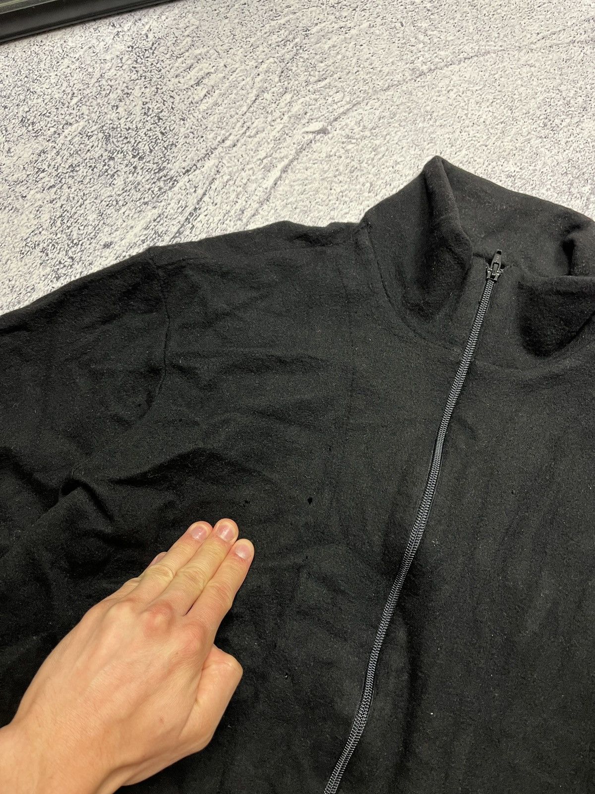 Yohji Yamamoto Yohji Yamamoto Pour Homme Distressed Rare Fleece Jacket Size US S / EU 44-46 / 1 - 11 Thumbnail