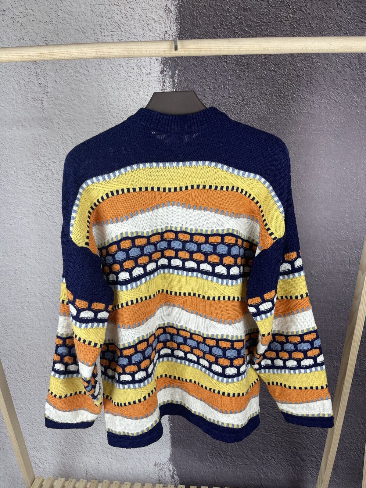 Vintage Vintage coogi style coloured cable knit sweater oversized Size US M / EU 48-50 / 2 - 12 Thumbnail