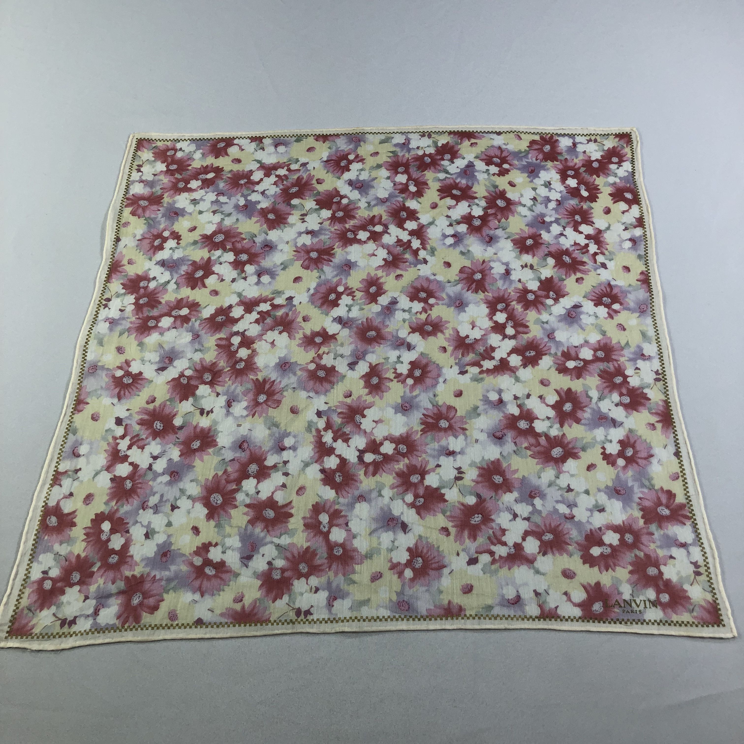 Lanvin Lanvin Floral Handkerchief Neckerchief Bandana H1797 Size ONE SIZE - 2 Thumbnail