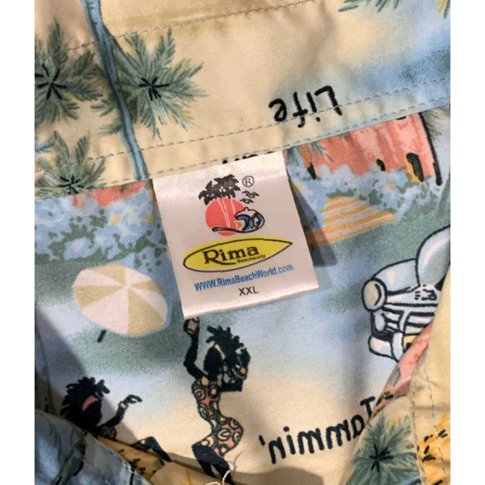 Erima Rima Caribbean Life Mens 2XL Extra Large Hawaiian Shirt Size US XXL / EU 58 / 5 - 3 Thumbnail