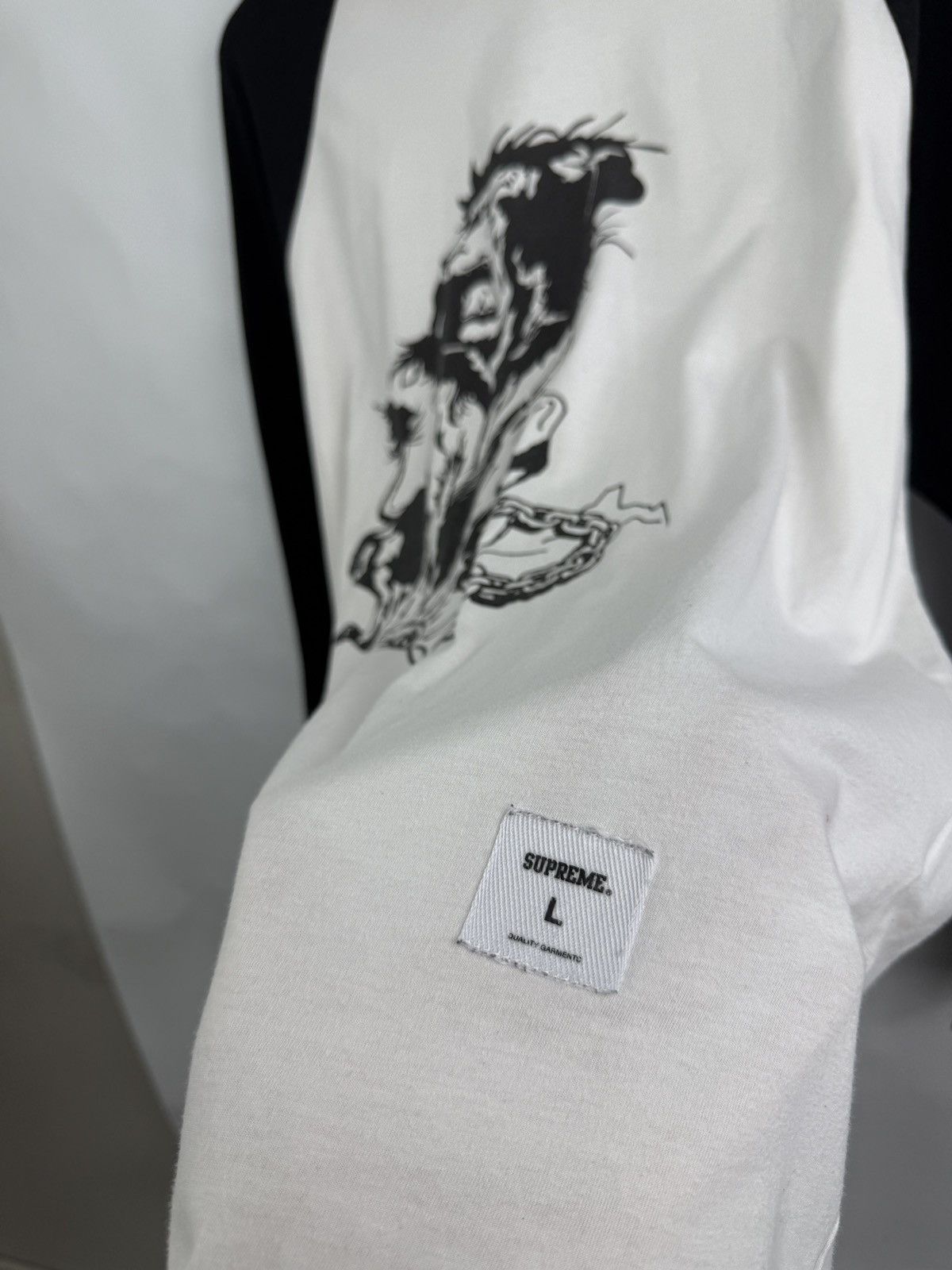 Supreme 🇺🇸 Y2K Supreme Lion Raglan Baseball SS18 Long Sleeve Rare Size US L / EU 52-54 / 3 - 5 Thumbnail