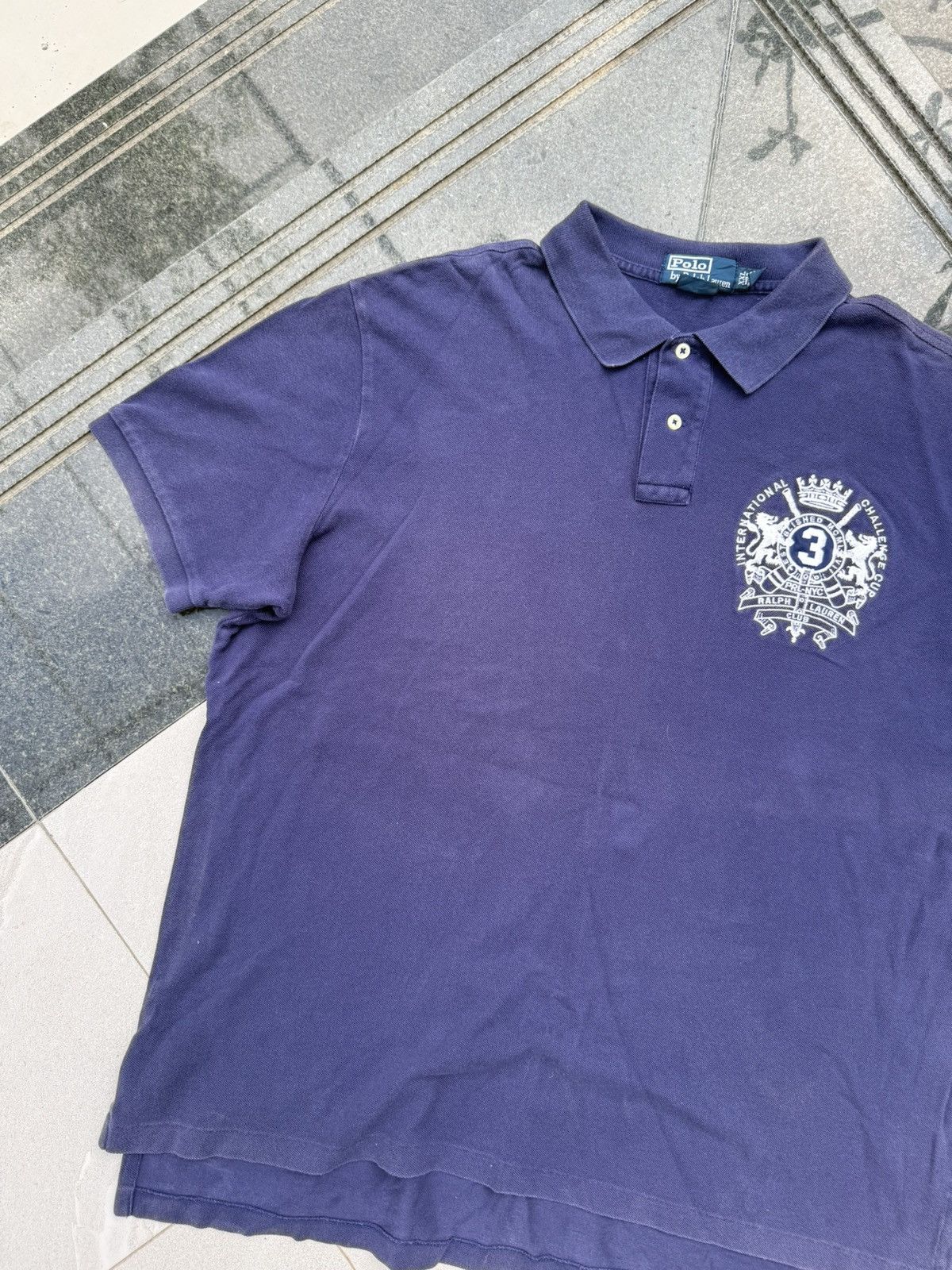 Polo Ralph Lauren 90’s POLO RL ROYAL MULTI LOGO Y2K VINTAGE RETRO RUGBY TSHIRT Size US XXL / EU 58 / 5 - 5 Thumbnail