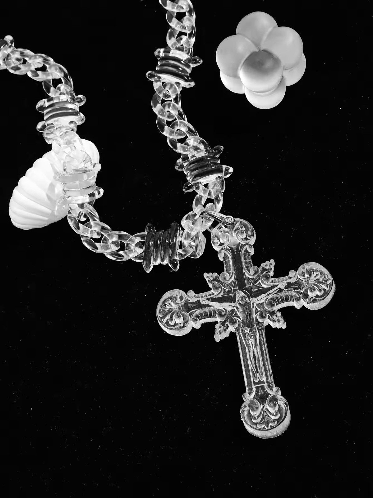 Jewelry X-Ray Clear Cross Link Necklace Chain Size ONE SIZE - 3 Thumbnail
