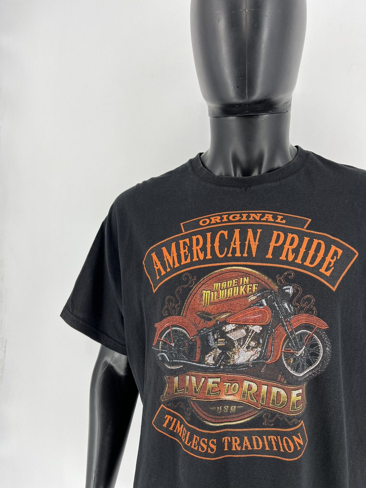 Harley Davidson American Pride Vintage Graphic Tee Black T-shirt Size XL Size US XL / EU 56 / 4 - 7 Thumbnail