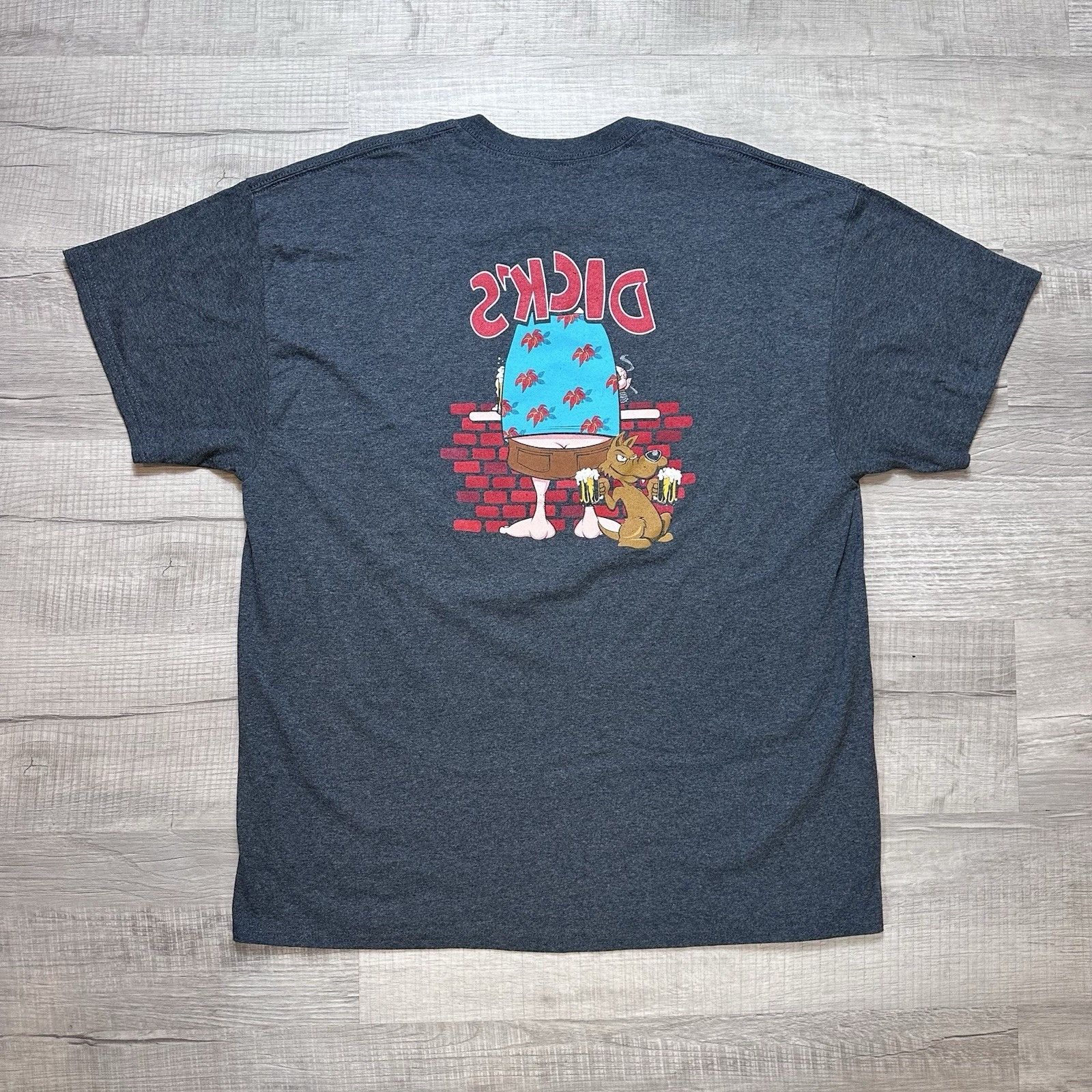 Gildan Dick's Last Resort Helping Stupid People Breed Funny Tee Size US XL / EU 56 / 4 - 8 Thumbnail