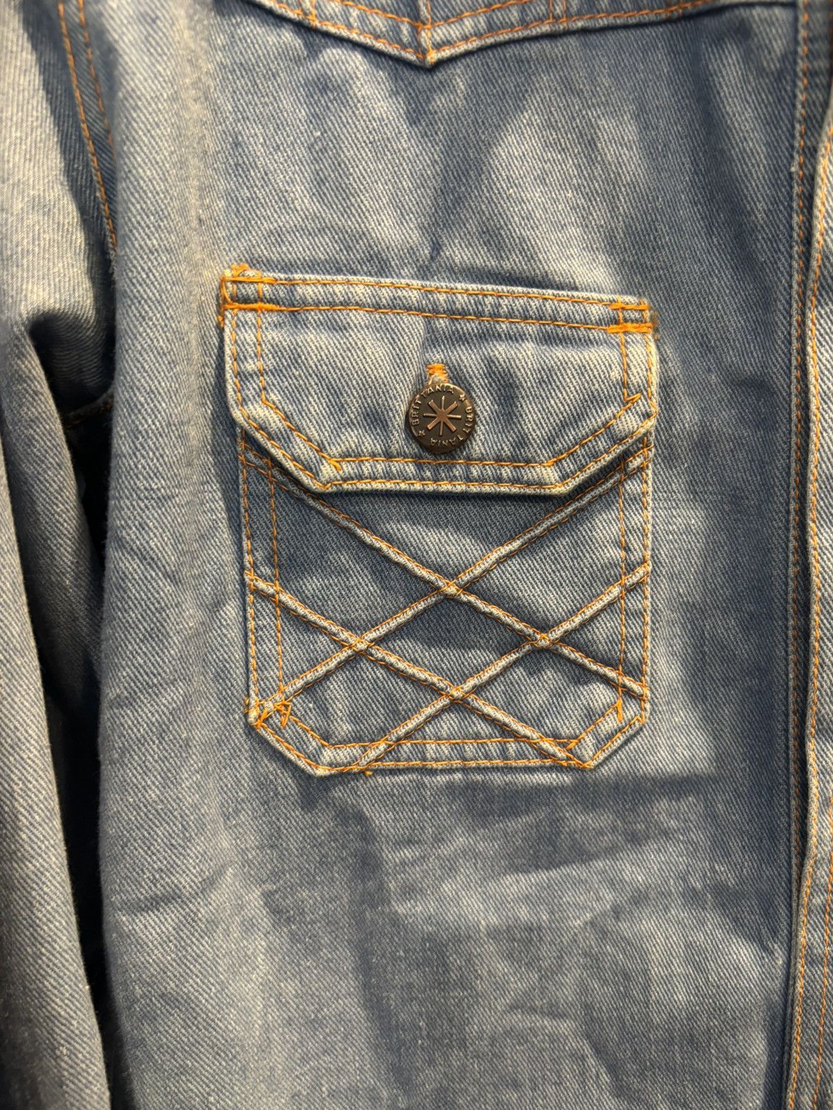 Japanese Brand BRITTANIA SPORTSWEAR Western Denim Jacket (L) 🇬🇧 Size US L / EU 52-54 / 3 - 8 Thumbnail