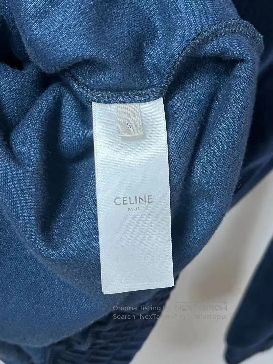 Celine blue velvet jacket by Celine. Size S / US 4 / IT 40 - 4 Thumbnail