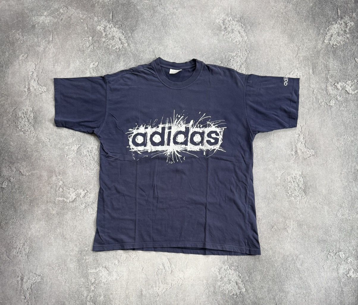 Adidas Adidas XL/size big logo retro vintage tee t-shirts 90s Size US XL / EU 56 / 4 - 4 Thumbnail