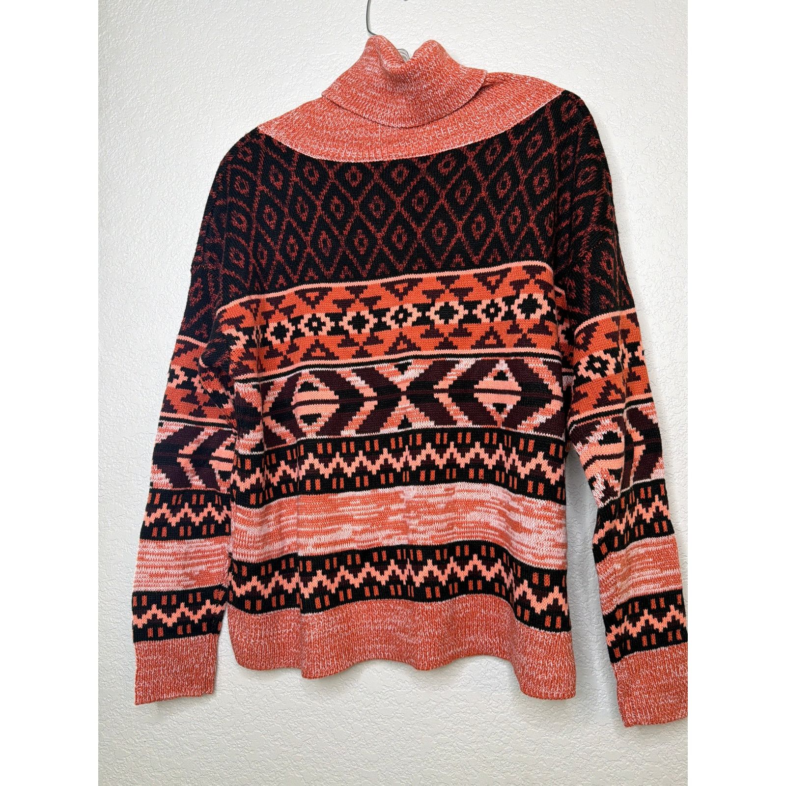 Wrangler Wrangler Retro Aztec Knit Cowl Neck Sweater Small Size S / US 4 / IT 40 - 3 Thumbnail