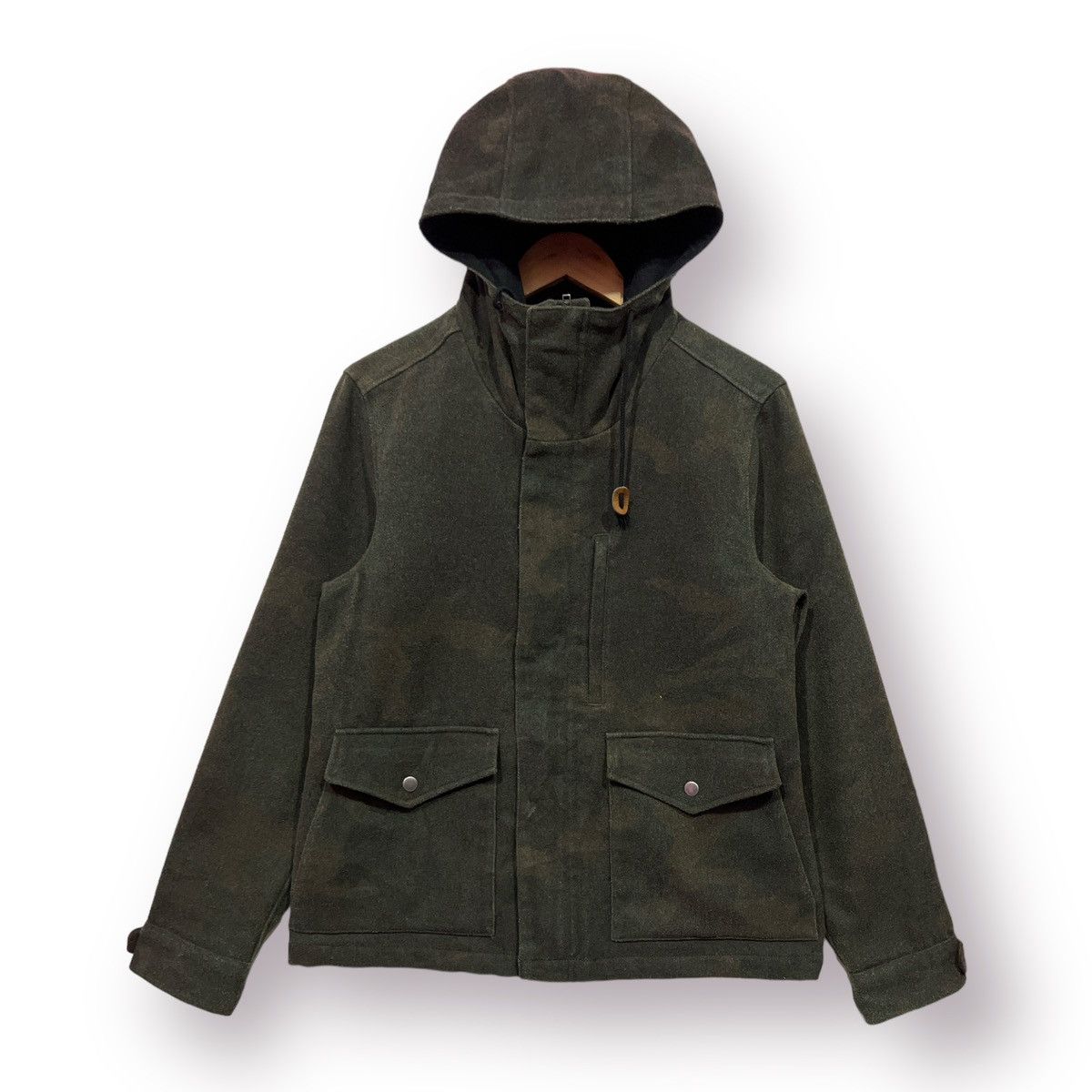 Global Work × Japanese Brand 🔥 VINTAGE GLOBAL WORK CAMO WOOL JACKET - L Size L / US 10 / IT 46 - 1 Thumbnail