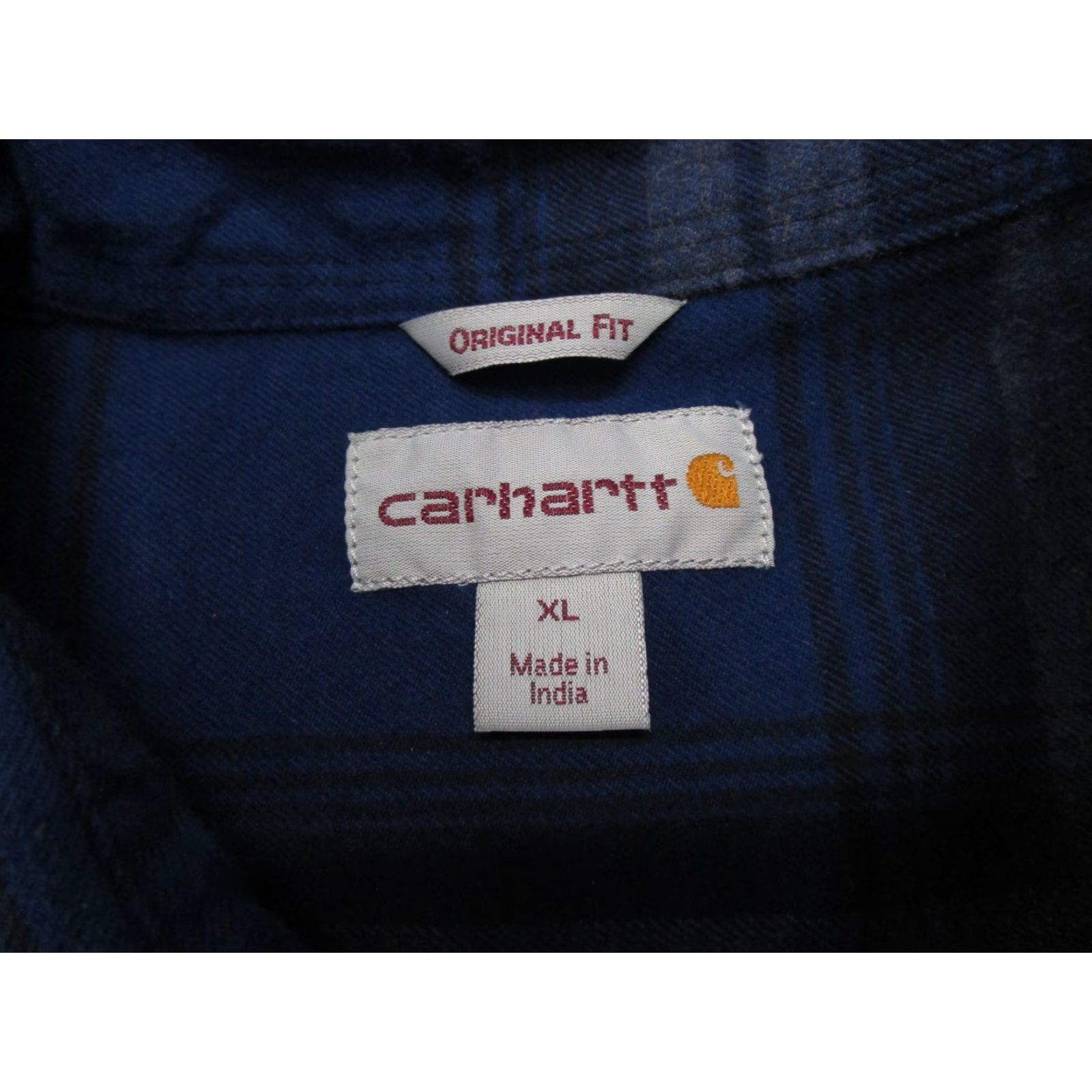 Carhartt VINTAGE Carhartt Hubbard Plaid Heavy Flannel Shirt Men XL Blue 102215 988 Size US XL / EU 56 / 4 - 2 Thumbnail