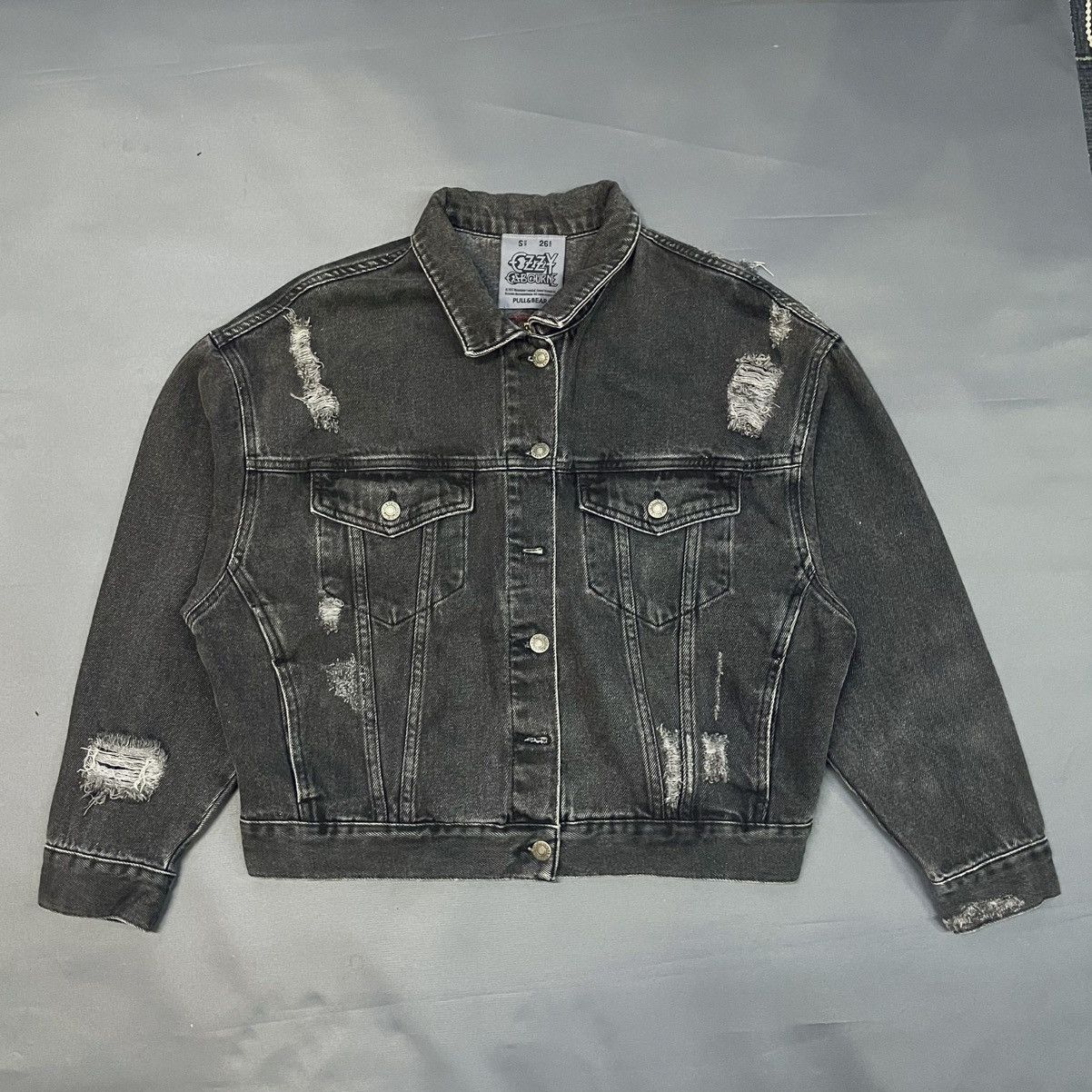 Designer × Pelle Pelle OZZY OSBOURNE x PULL & BEAR DISTRESSED DENIM JACKET Size US XL / EU 56 / 4 - 3 Thumbnail