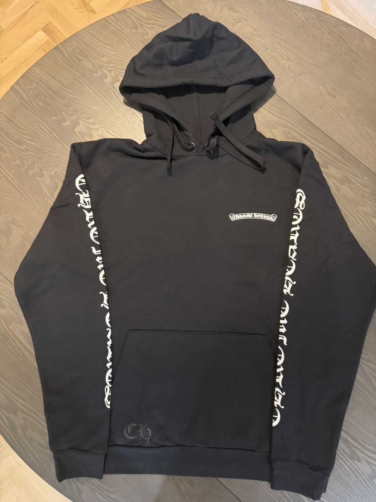 Chrome Hearts Chrome Hearts Scroll Logo Hoodie Black / White Size US M / EU 48-50 / 2 - 1 Thumbnail
