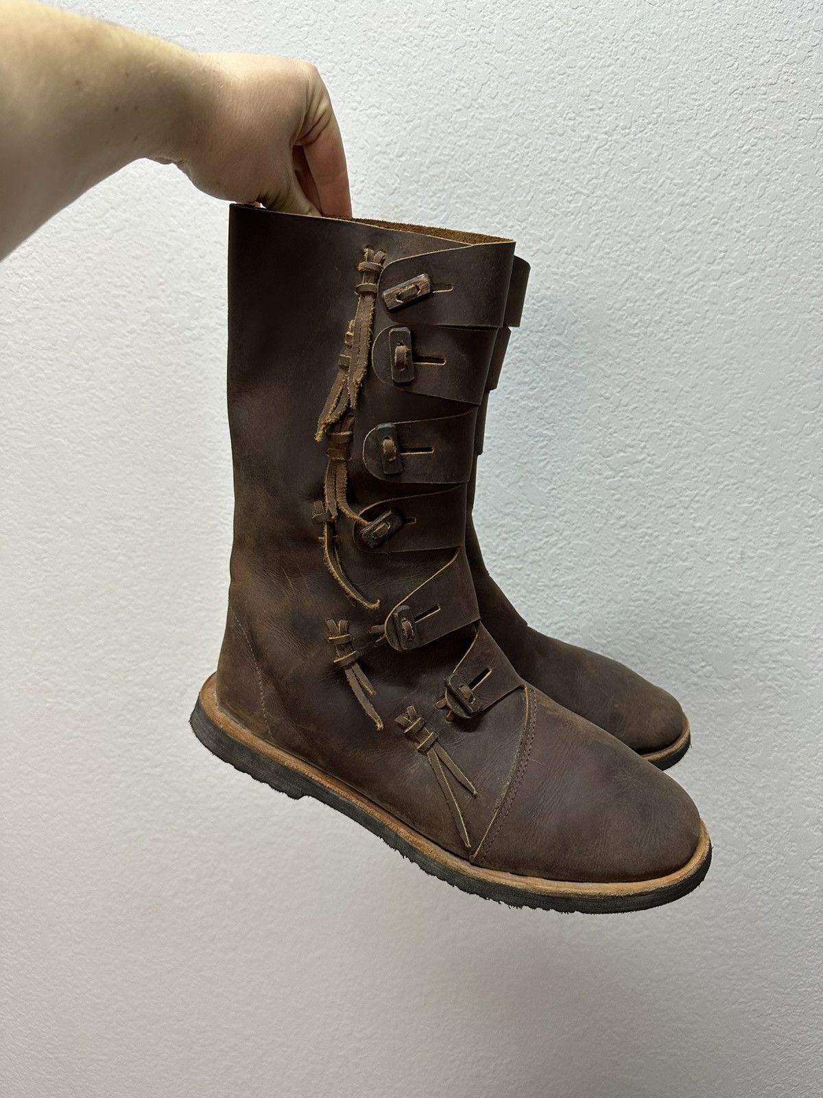 Vintage AS 98 Rick Owens Style Leather Biker Boots Shoes