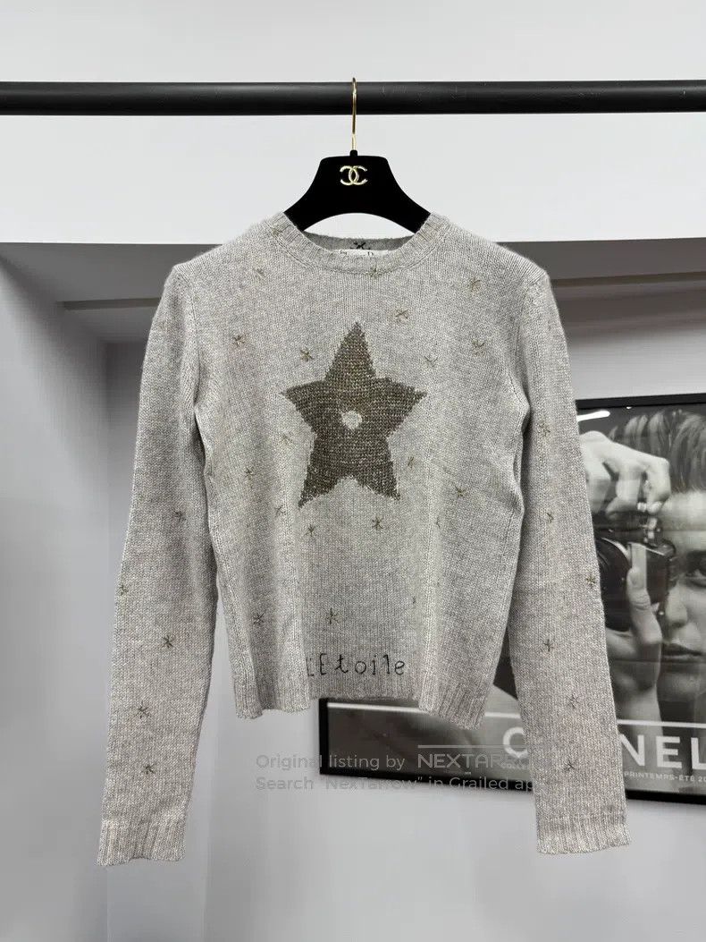 Dior Dior Grey Lucky Star Sweater Size XS / US 0-2 / IT 36-38 - 1 Thumbnail