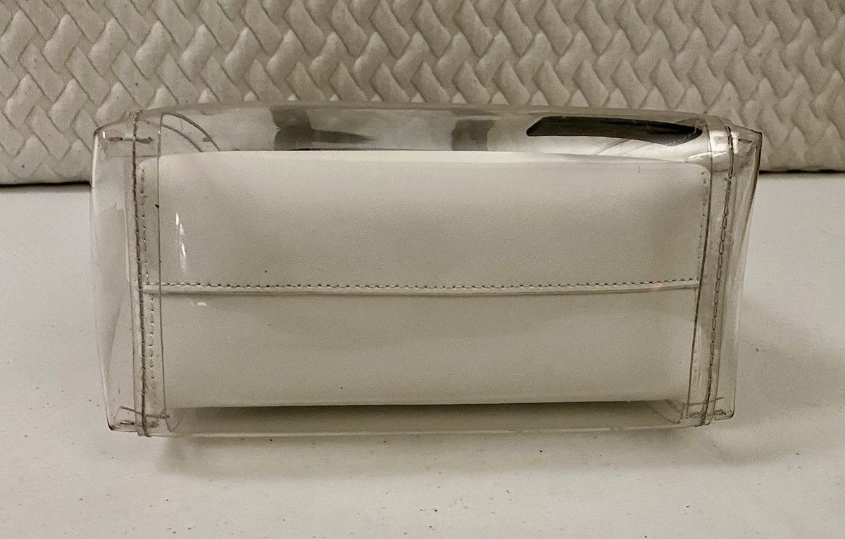 Staud STAUD Women's White Leather Shirley PeekABoo Mini Tote Bag Size ONE SIZE - 11 Thumbnail