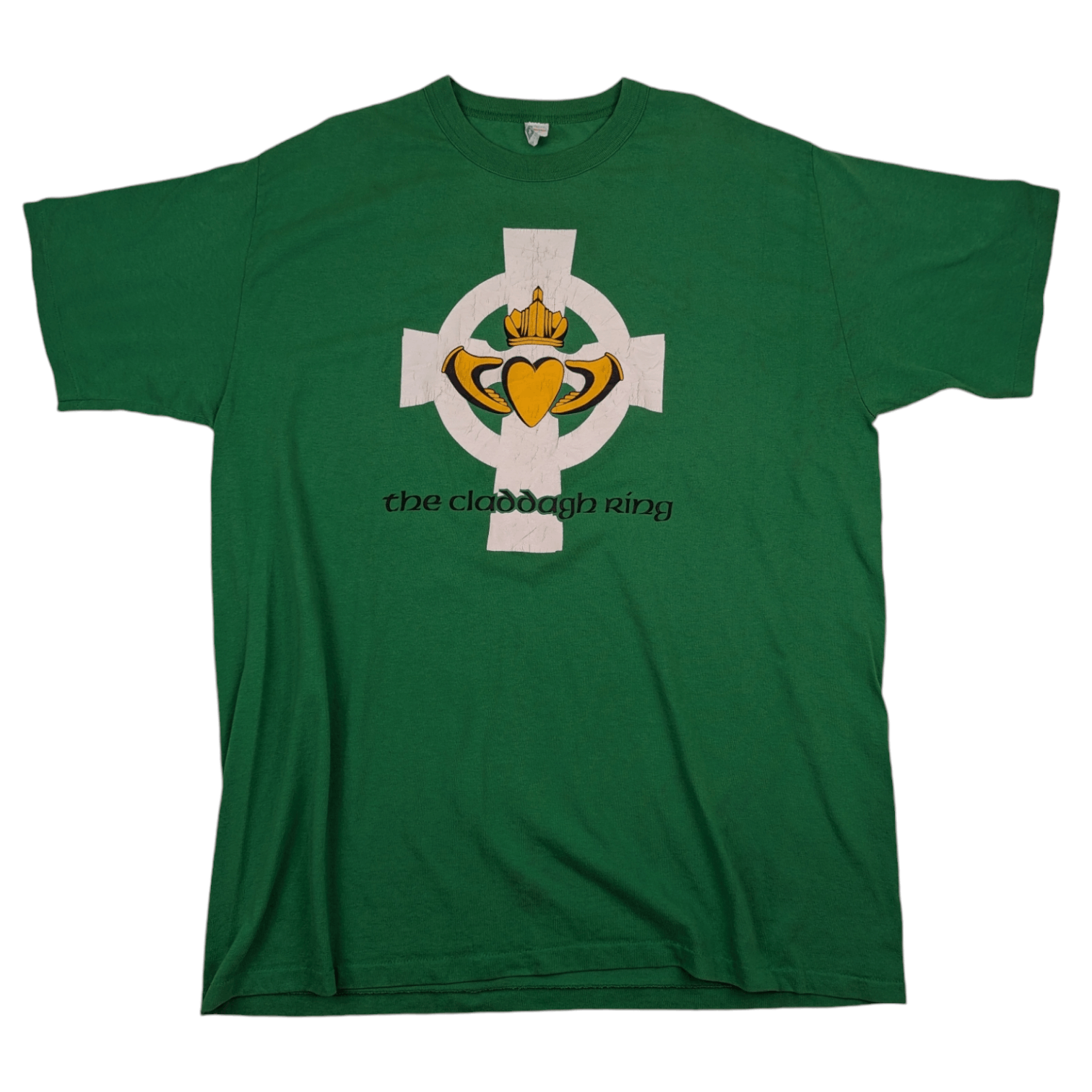 Vintage Vintage 90's THE CLADDAGH RING T-Shirt Single Stitches Size US XXL / EU 58 / 5 - 2 Thumbnail