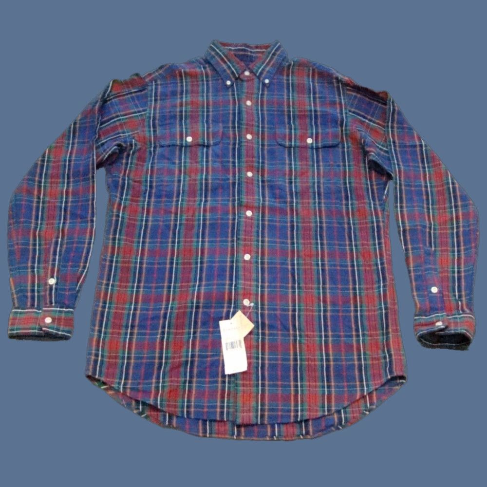 Polo Ralph Lauren VINTAGE Polo Ralph Lauren Workshirt Shirt Christmas Plaid Flannel Men’s Large Blue Red Green Size US S / EU 44-46 / 1 - 1 Thumbnail