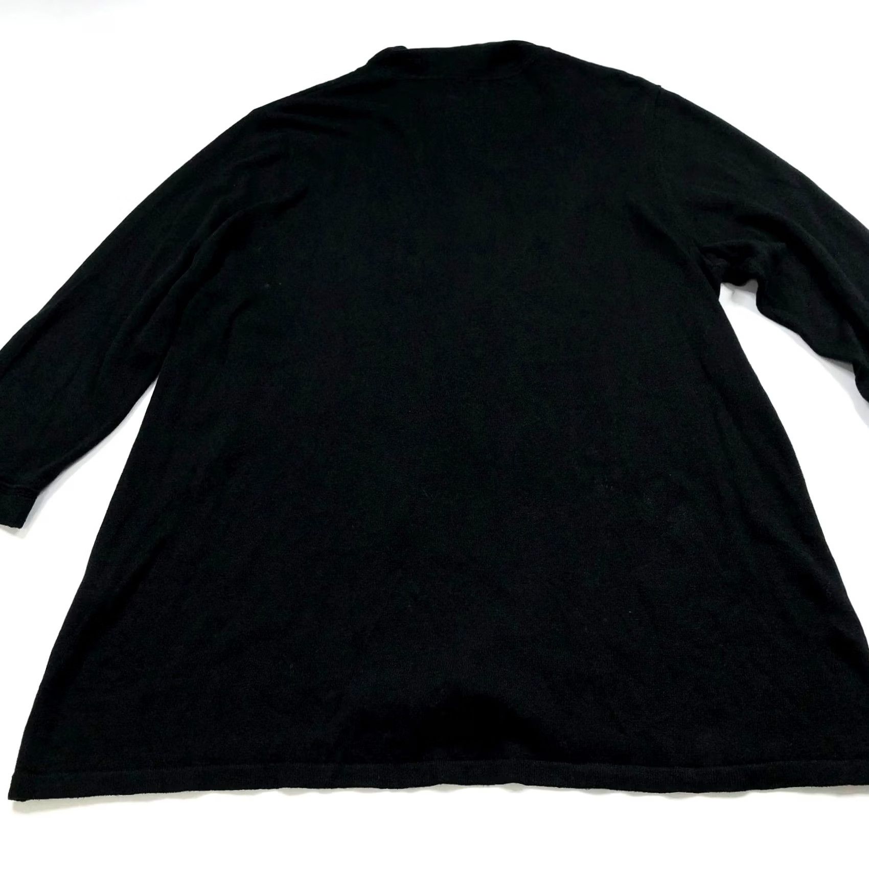 J. Jill J.Jill Sweater Cardigan XL Black Linen Rayon Wrap Open MINT Size XL / US 12-14 / IT 48-50 - 7 Thumbnail