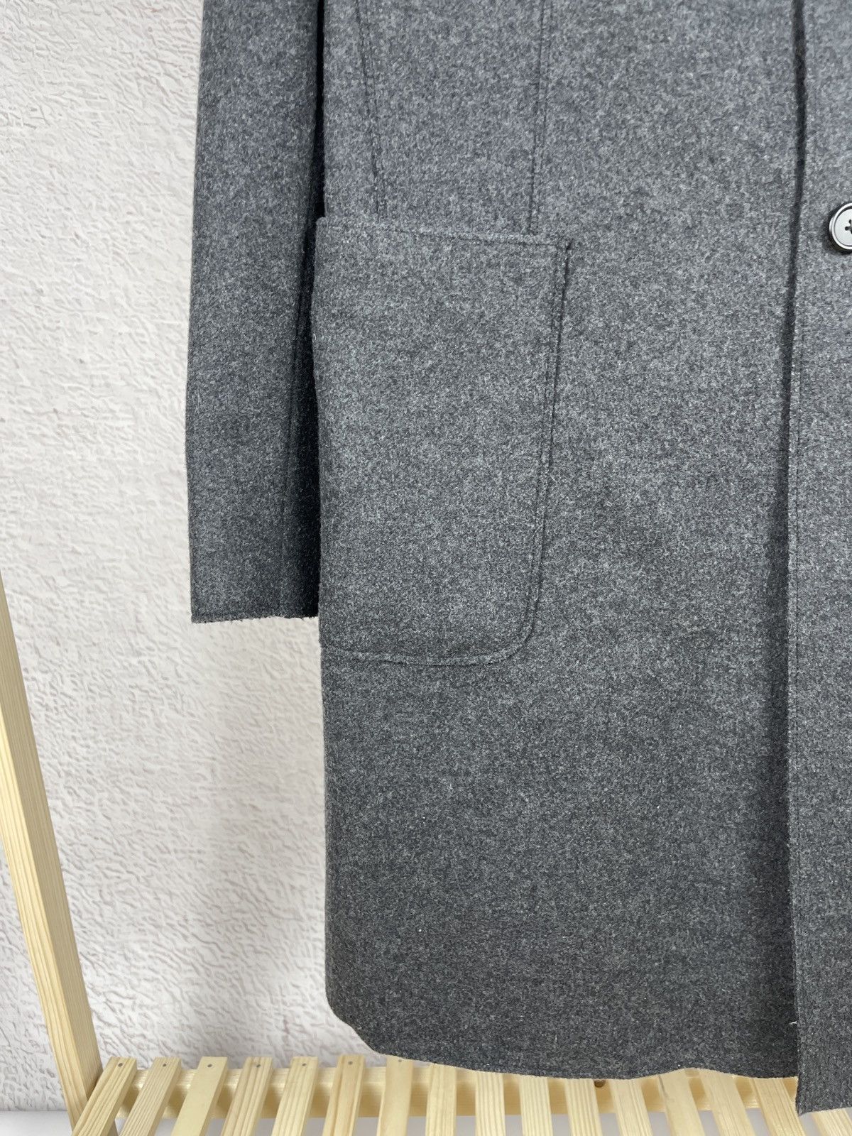 Z Zegna Z Zegna grey single breasted wool unlined trench coat logo Size US L / EU 52-54 / 3 - 7 Thumbnail