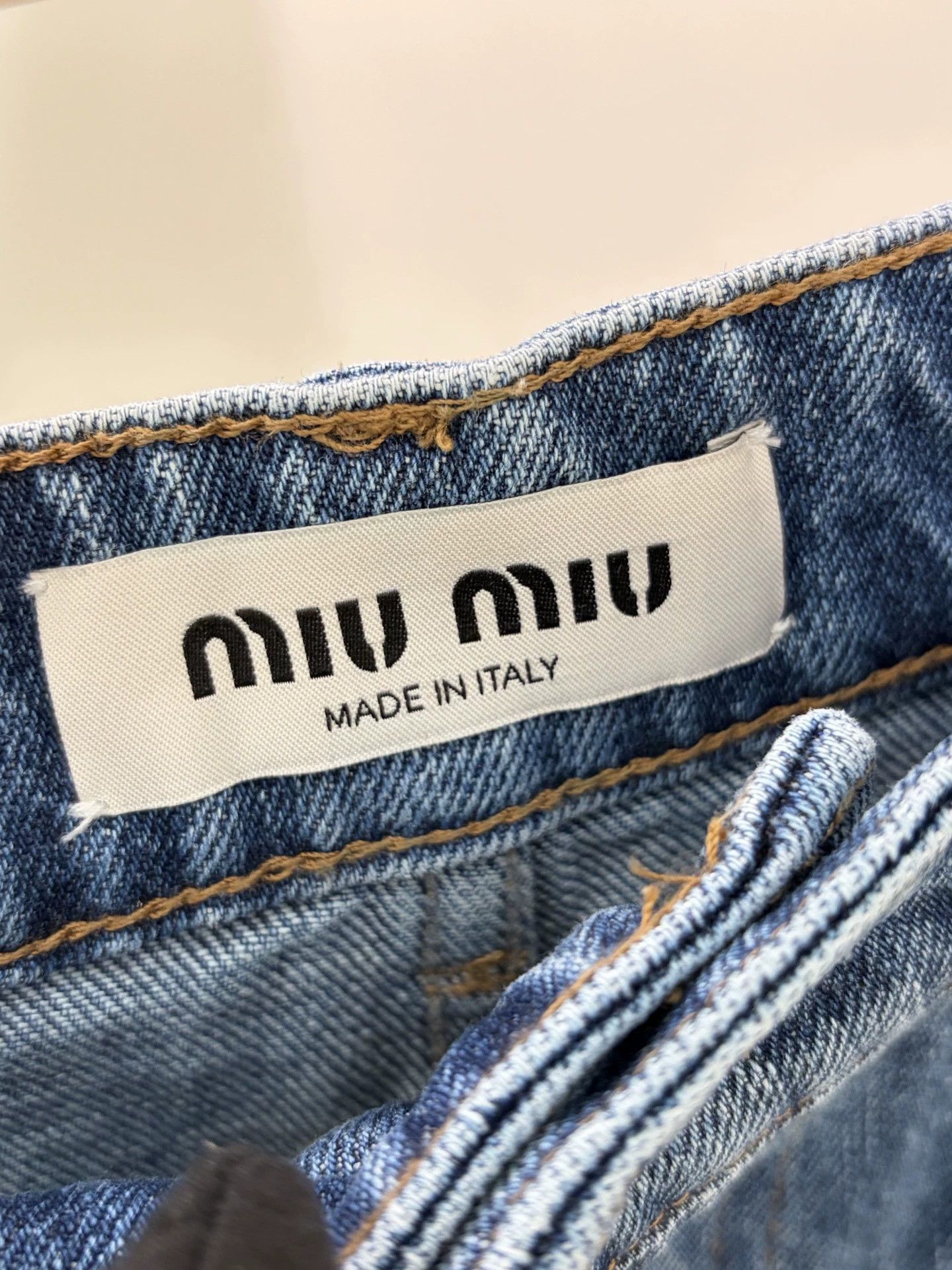 Miu Miu Miu Miu blue wide-leg jeans 26 Size 26" / US 2 / IT 38 - 3 Thumbnail