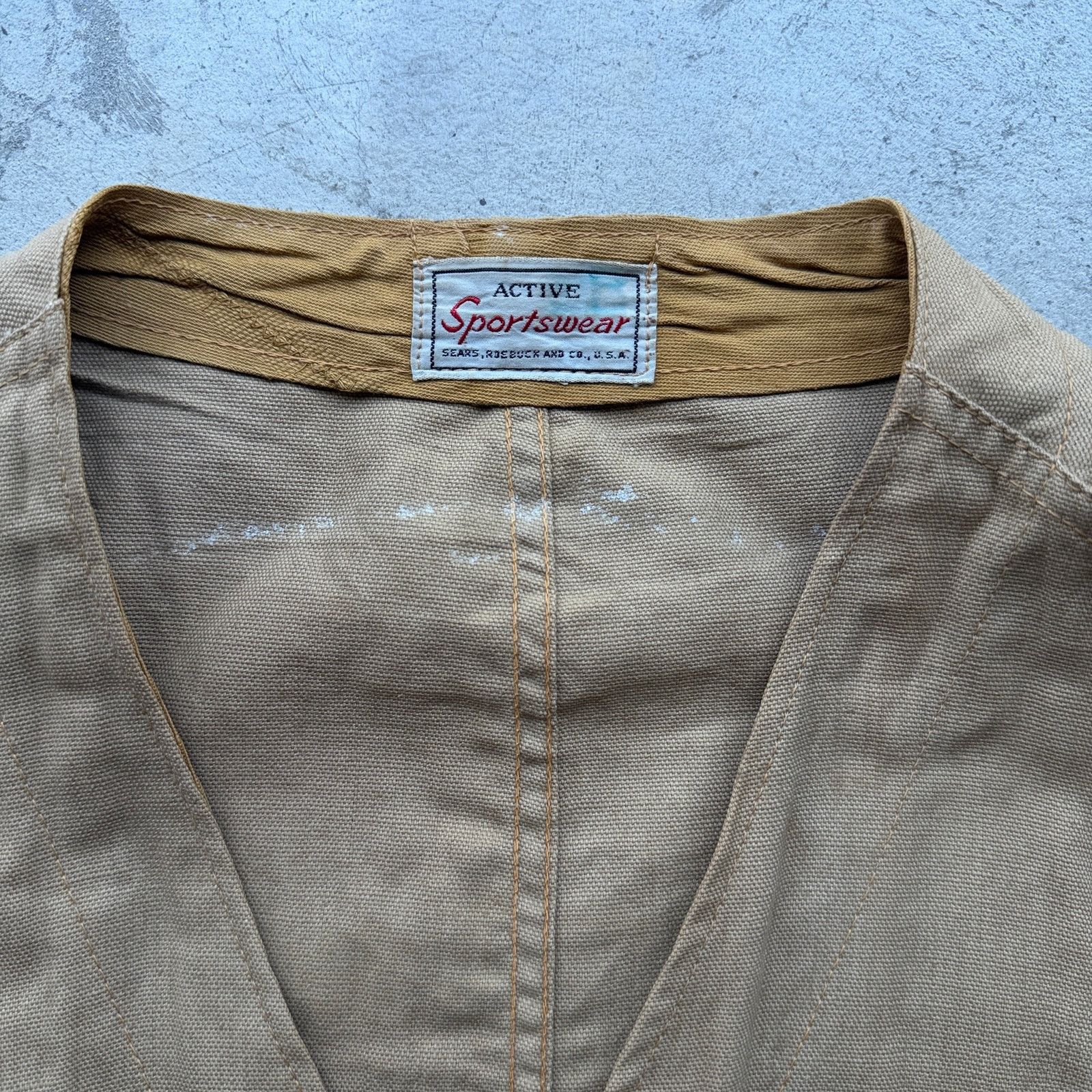 Sears Vtg 70s Sears Active Sportswear Khaki Utility Hunting Vest Size US M / EU 48-50 / 2 - 5 Thumbnail