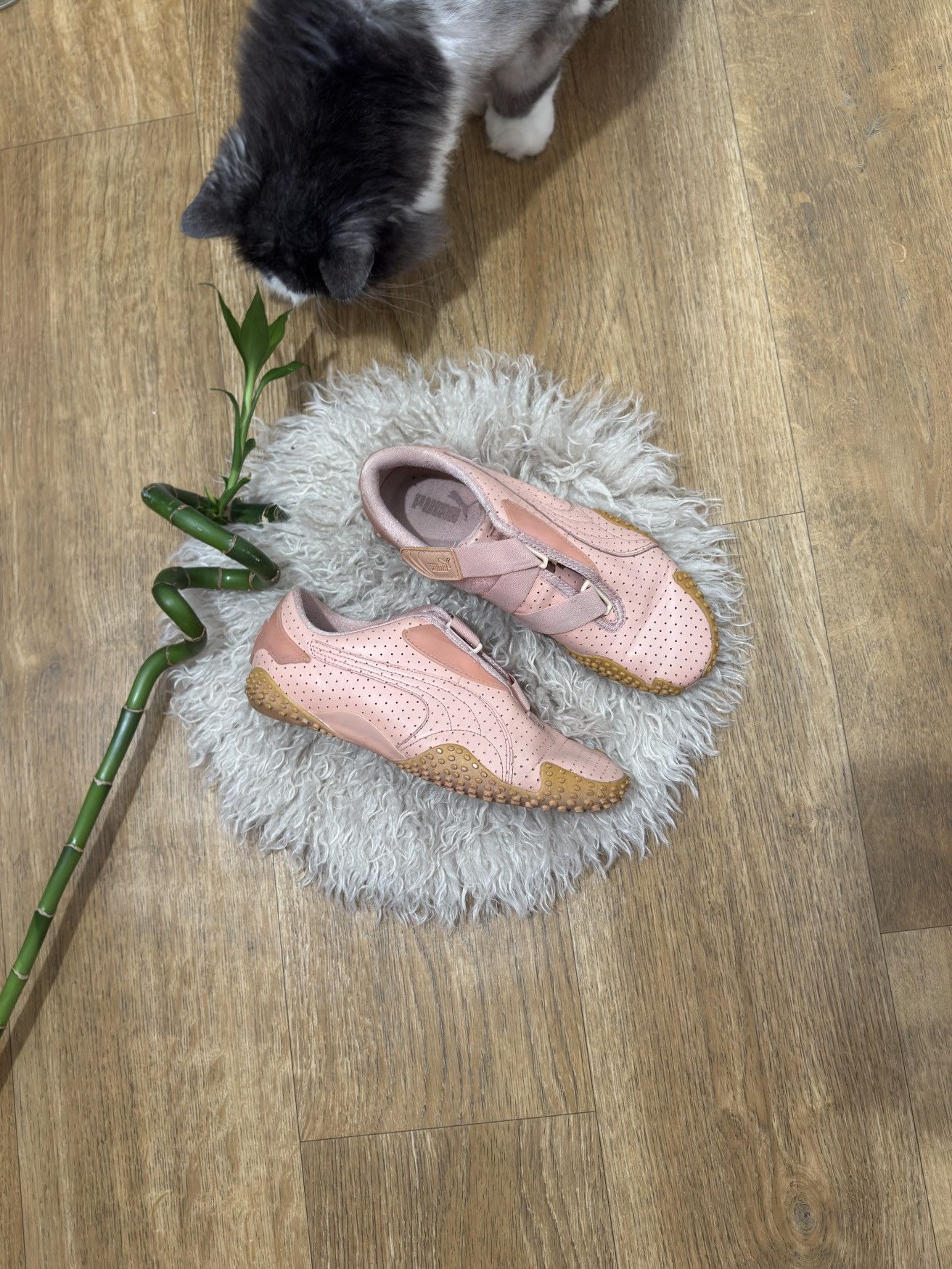 Puma VINTAGE PUMA MOSTRO LEATHER PINK SNEAKERS SHOES Size US 8.5 / IT 38.5 - 2 Thumbnail