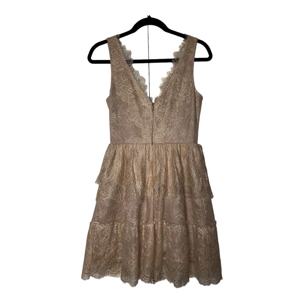 Bcbgmaxazria BCBGMaxAzria l Willa Tapioca Lace Dress S Size S / US 4 / IT 40 - 3 Thumbnail