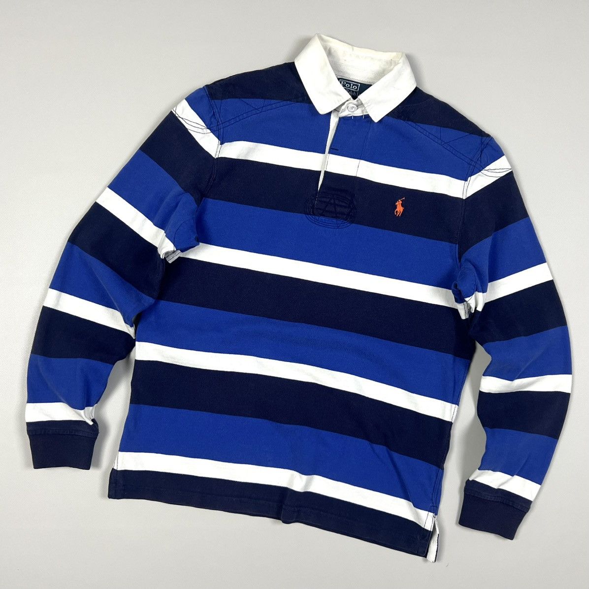 Polo Ralph Lauren × Rugby Ralph Lauren × Vintage Vintage Polo Ralph Lauren Striped Rugby Shirt Size S Size US S / EU 44-46 / 1 - 1 Thumbnail