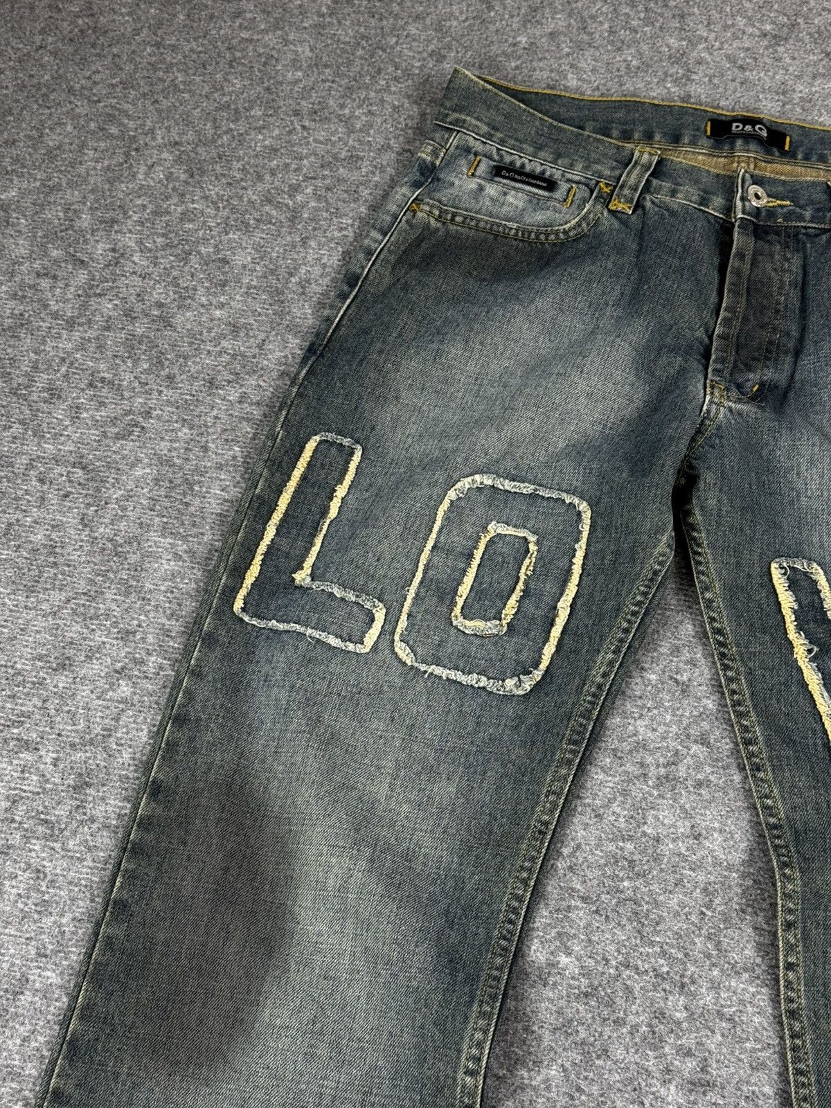 Dolce & Gabbana Vintage FW04 Dolce & Gabbana LOVE Patch Jeans Size US 33 - 6 Thumbnail
