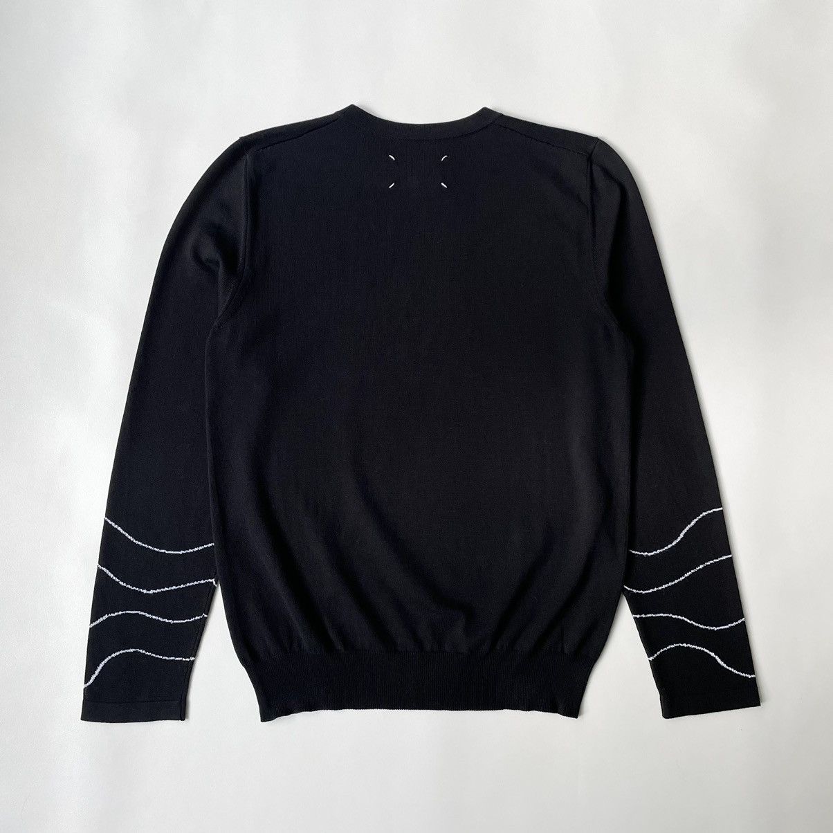 Maison Margiela S/S 16 Swirl Sleeve Black Sweater Size US M / EU 48-50 / 2 - 9 Thumbnail