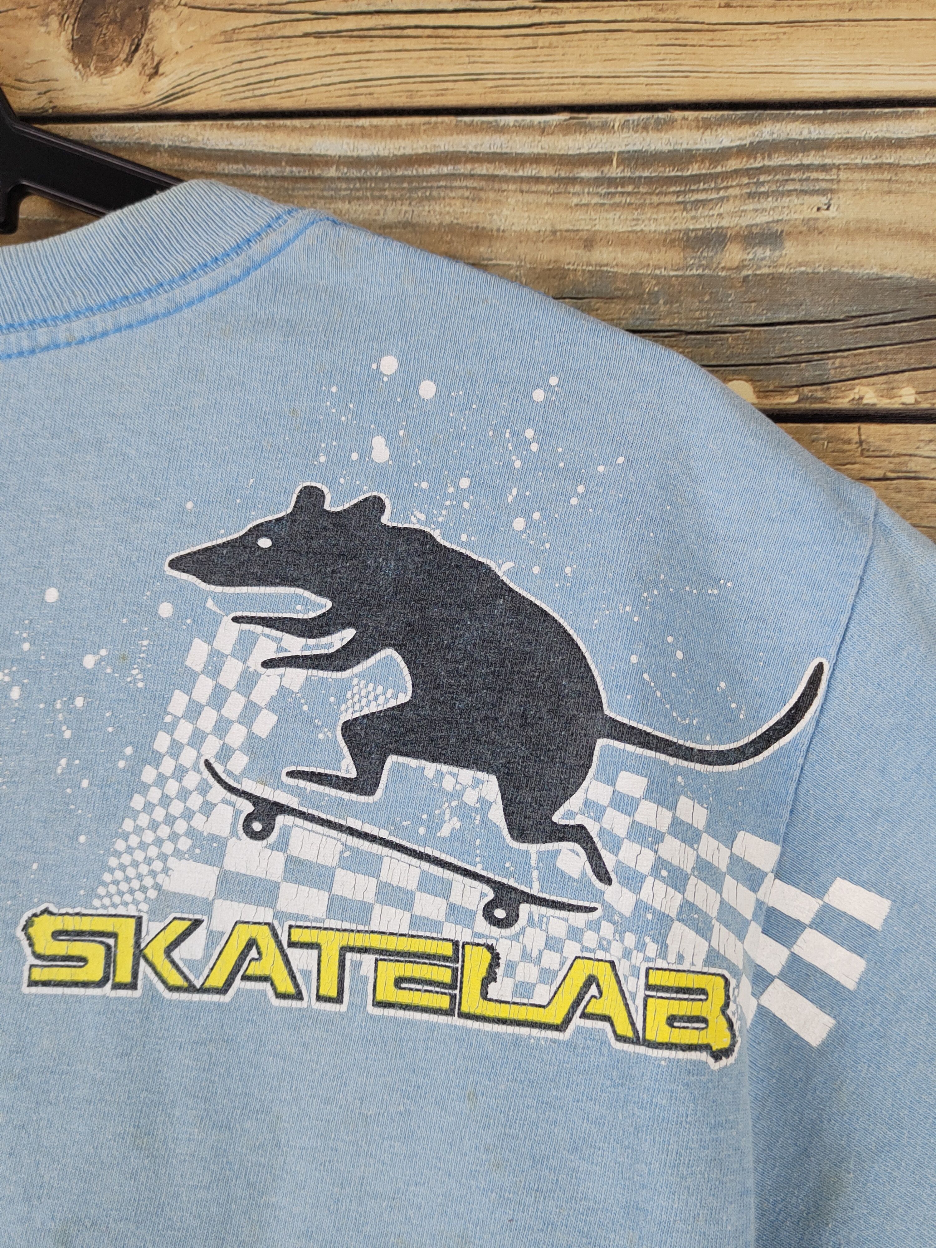 Think Skateboards Skate Lab skull Blue Short Sleeve T-shirts #W1922 Size US M / EU 48-50 / 2 - 11 Thumbnail