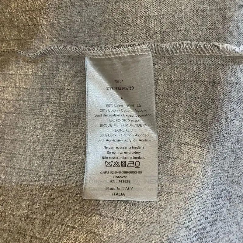 Dior Dior Gray Cotton Men's T-Shirt . Size US L / EU 52-54 / 3 - 4 Thumbnail
