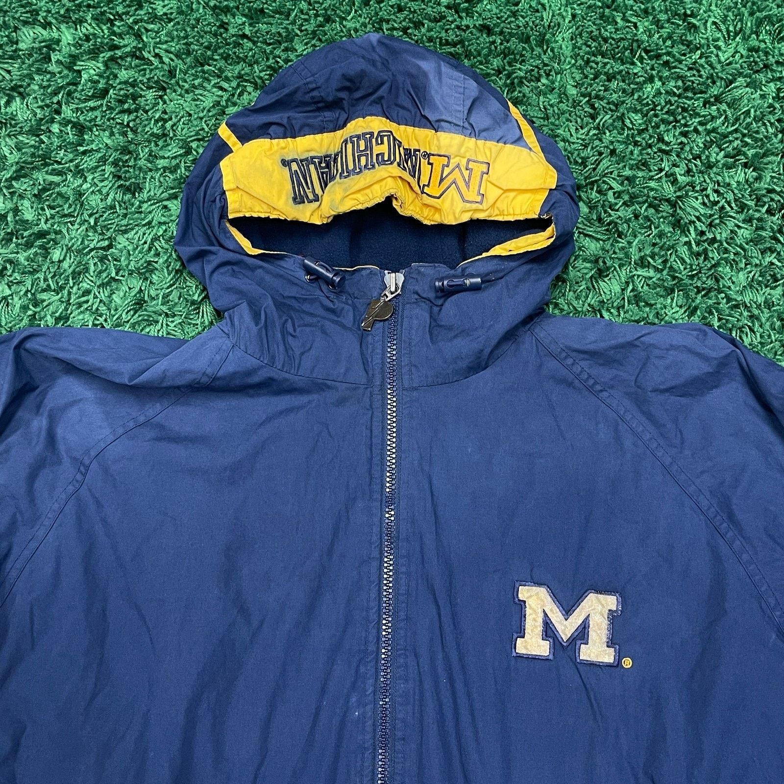Pro Player vintage 1990s Pro Player Michigan Wolverines Blue Jacket Size US XXL / EU 58 / 5 - 2 Thumbnail