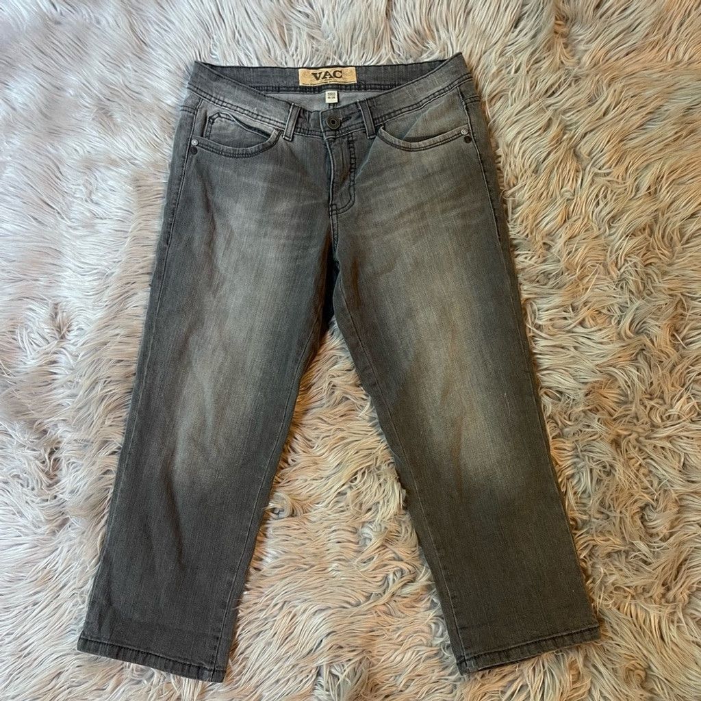 Other Embroidered Y2K gray faded jeans size 8/28 Size 28" / US 6 / IT 42 - 2 Thumbnail