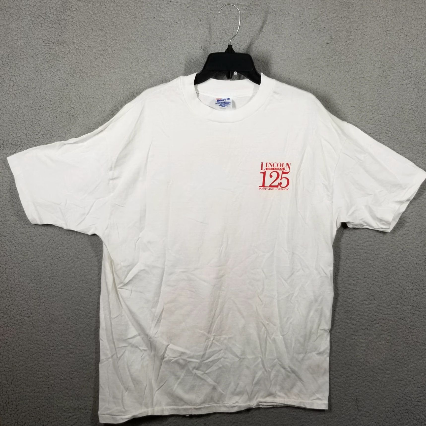 Jerzees Vintage 1990s Lincoln High School T-Shirt Men XL Red Cotton Logo 90s School Birds Eagles Size US XL / EU 56 / 4 - 3 Thumbnail