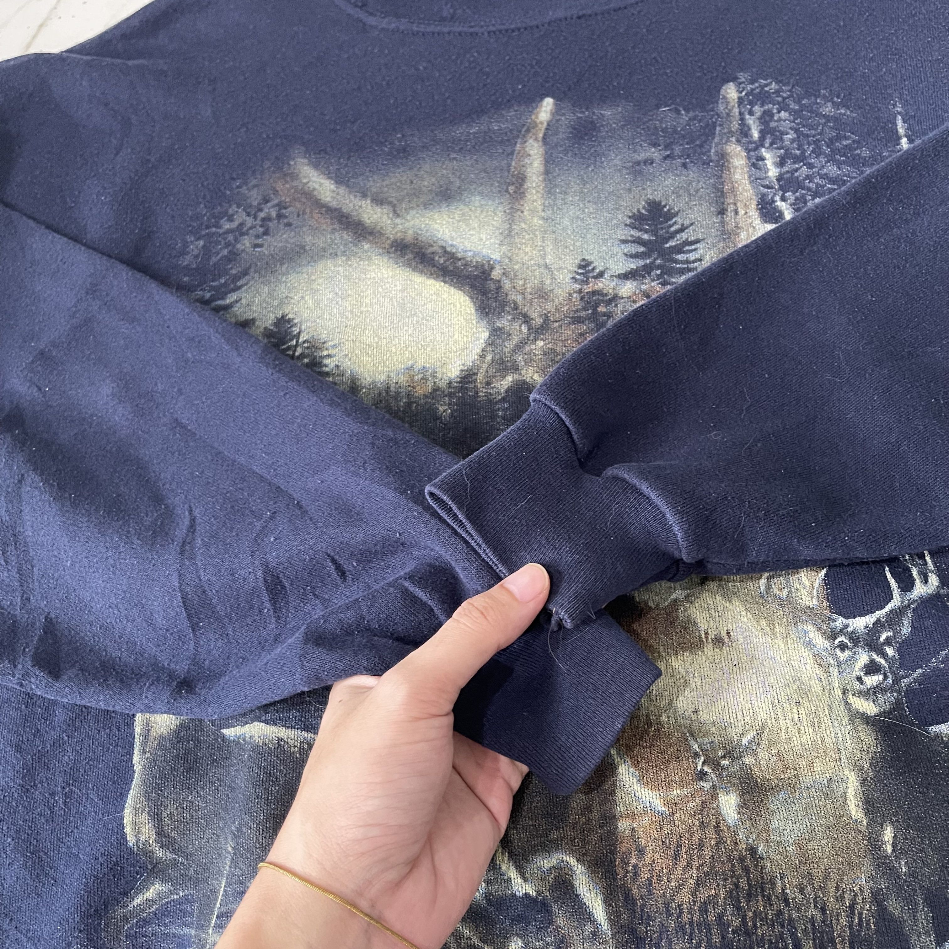 Vintage Vintage 90s Whitetail Buck Sweatshirt Size US XXL / EU 58 / 5 - 4 Thumbnail