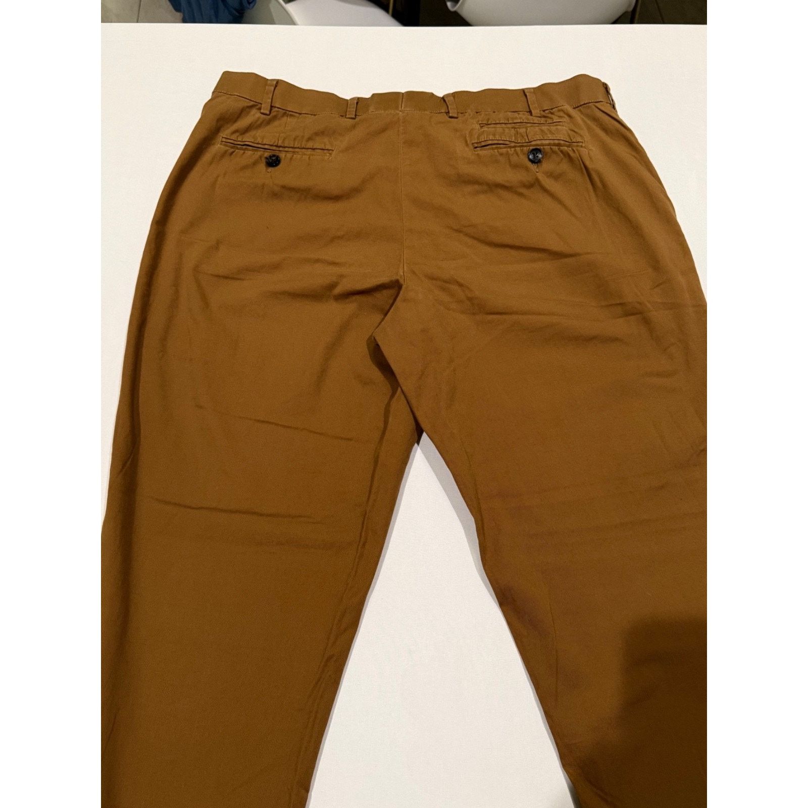 Murano Murano Alex Slim Fit Flat Stretch Chino Pants Brown 36x34 Size US 36 / EU 52 - 3 Thumbnail