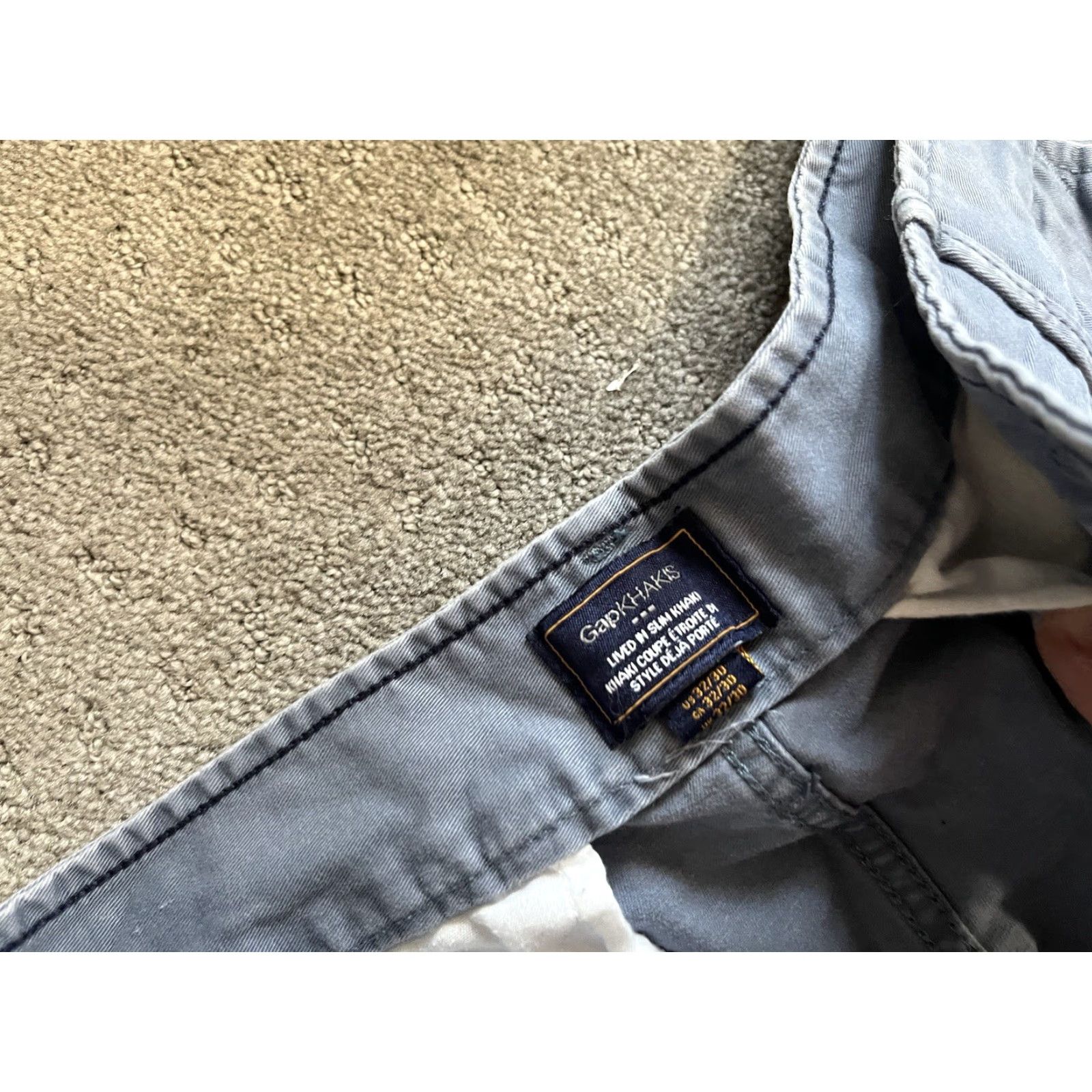 Gap Gap Chino Pants Slim Blue Men's 32x30 Casual Workwear Regular Size US 32 / EU 48 - 5 Thumbnail